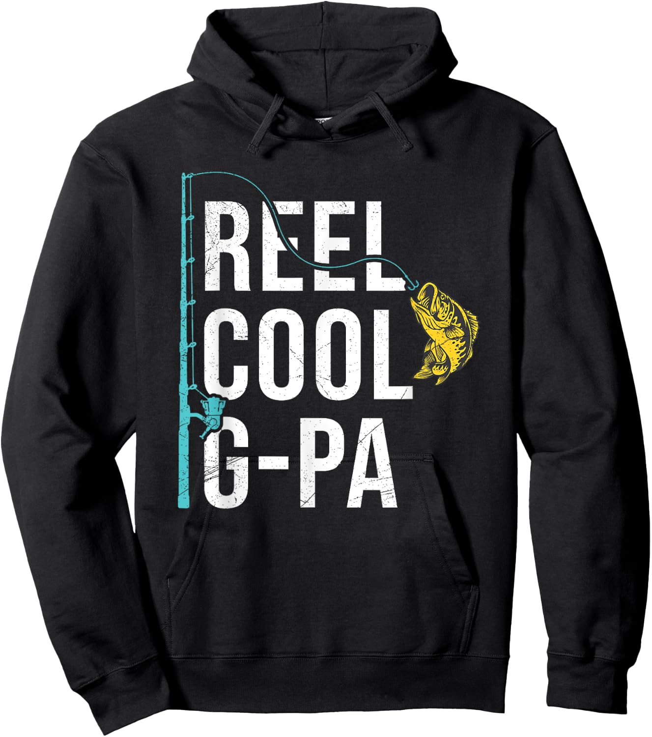 Reel Cool G-Pa Fishing Shirt Funny Grandpa Father's Day Hoodie - Hoodie | Black