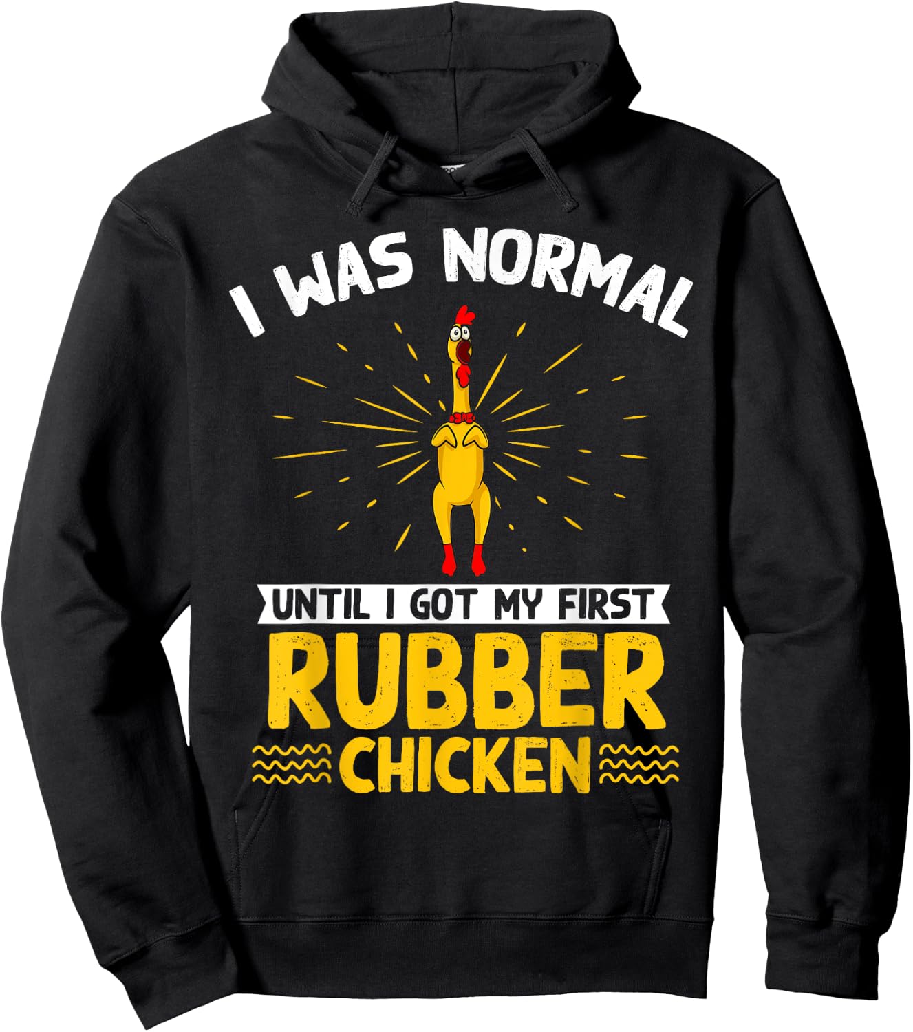 Rubber Chicken Costume Toy Rubber Chicken Hoodie - Hoodie | Black