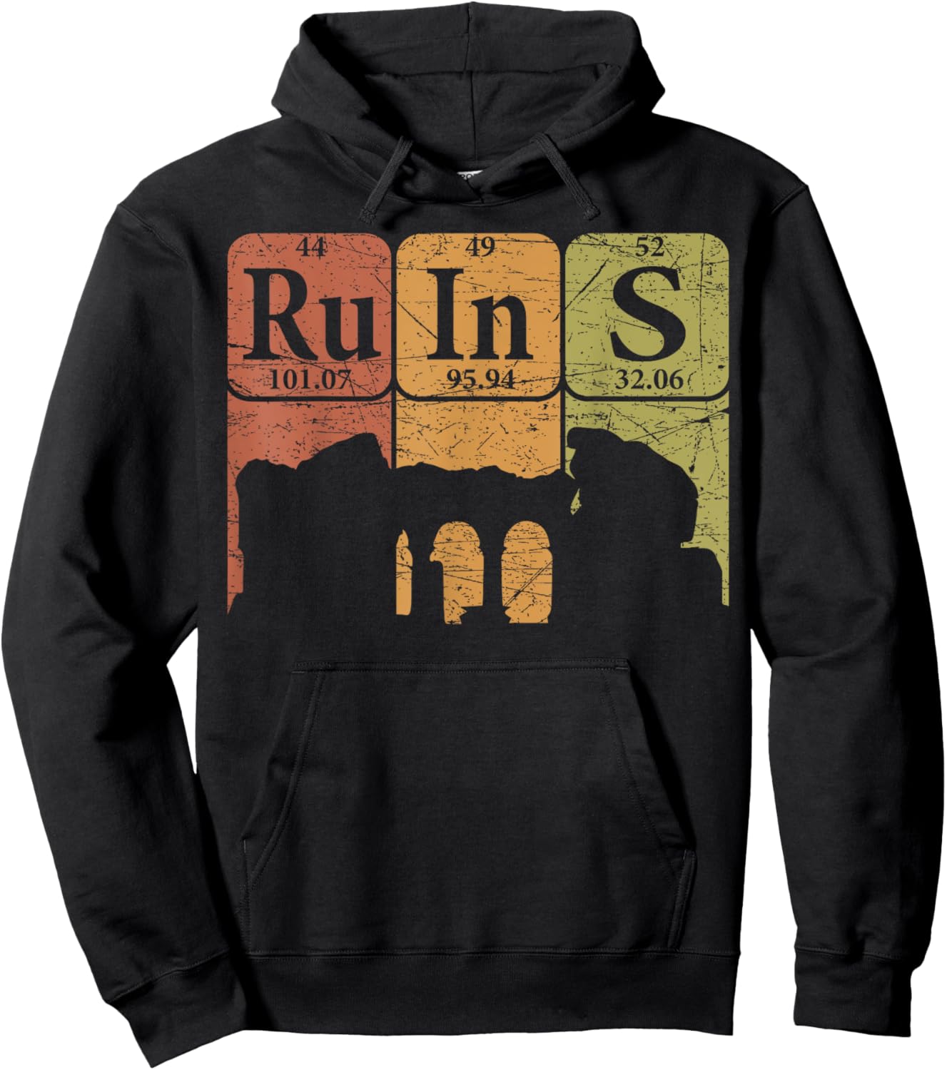 Archeology Ruins Periodic Table Elements Archeologist Hoodie - Hoodie | Black