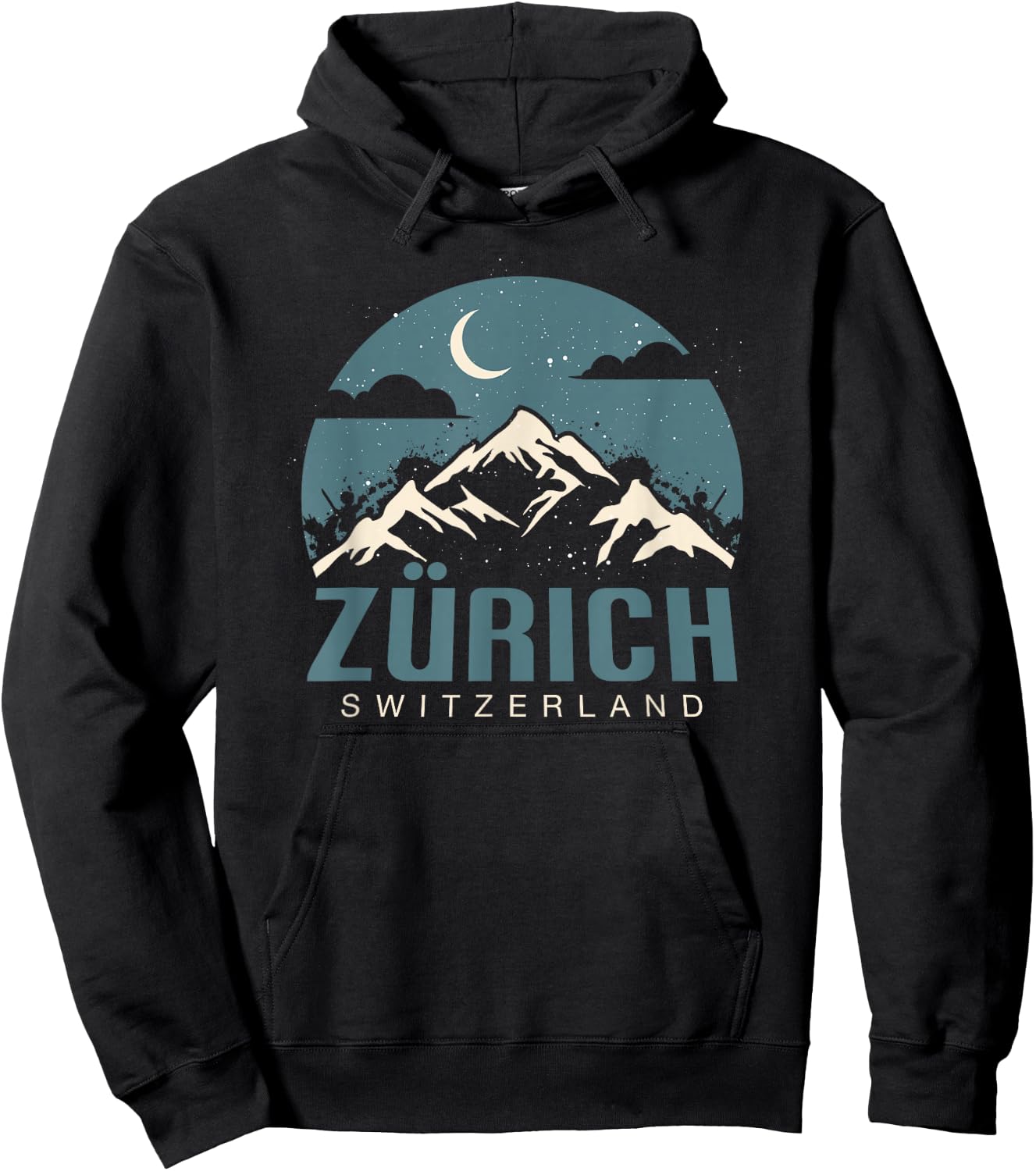Switzerland Swiss Alps Mountains Of Zurich Hoodie - Hoodie | Black