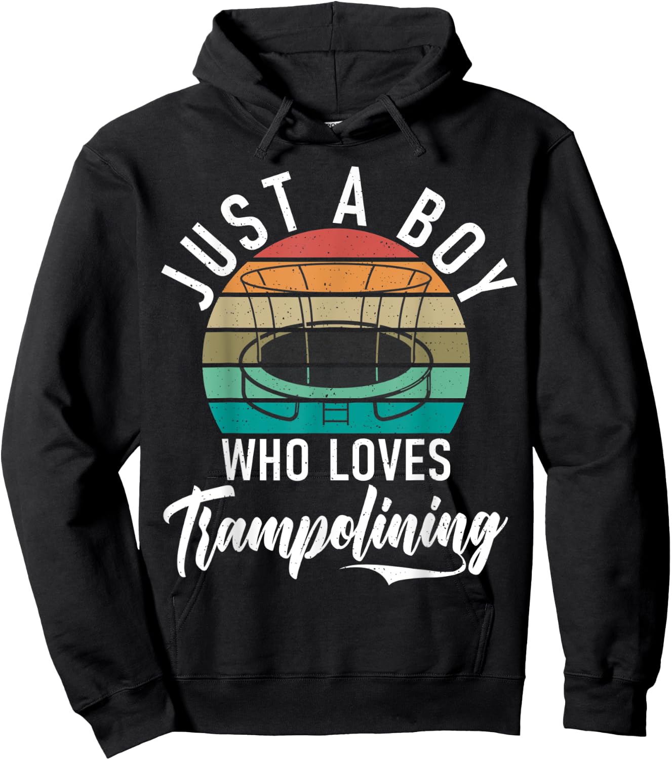Bounce Just a Boy who loves Trampolining Trampoline Boy Hoodie - Hoodie | Black