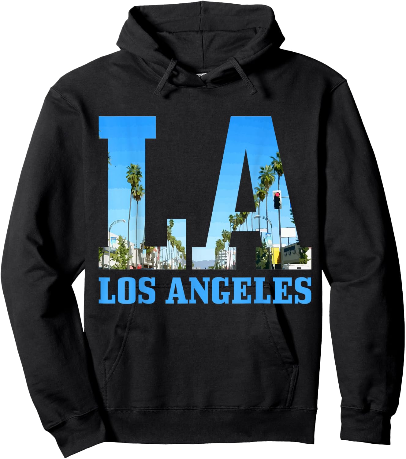 Los Angeles LA Vintage California LA Hoodie - Hoodie | Black