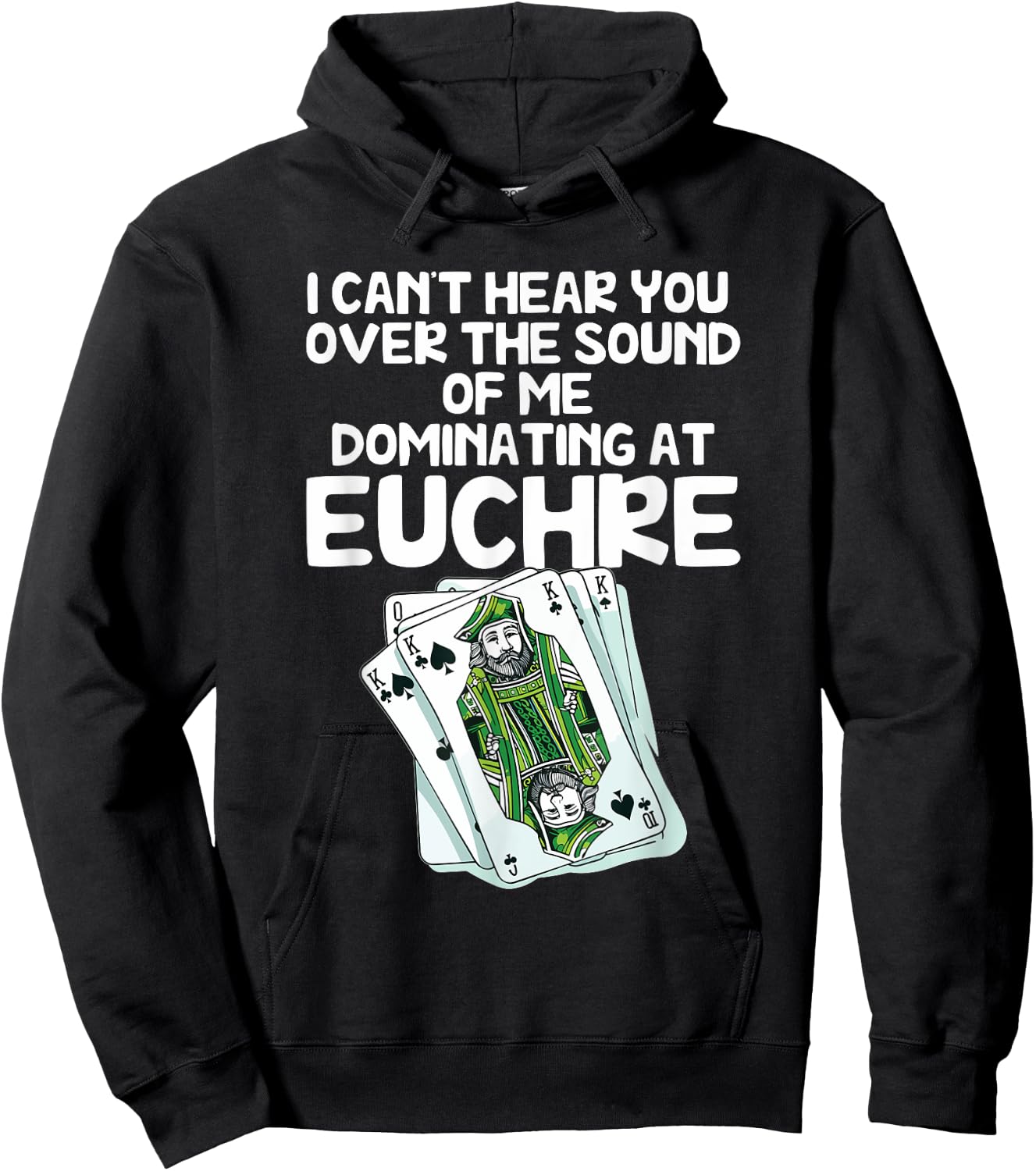 Euchre Card Game Player Euchre Gamers Funny Partner Hoodie - Hoodie | Black
