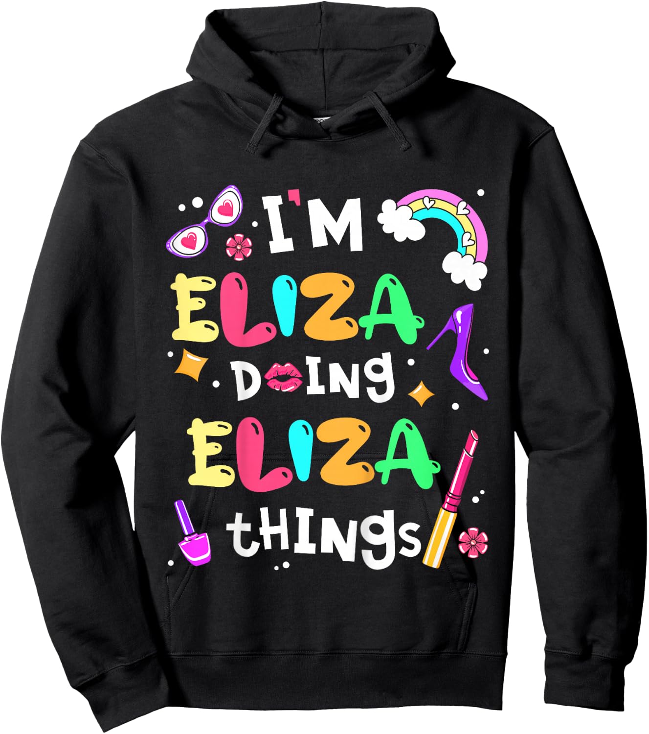 I'm Eliza Doing Eliza Things Cute Girls Personalized Name Hoodie - Hoodie | Black