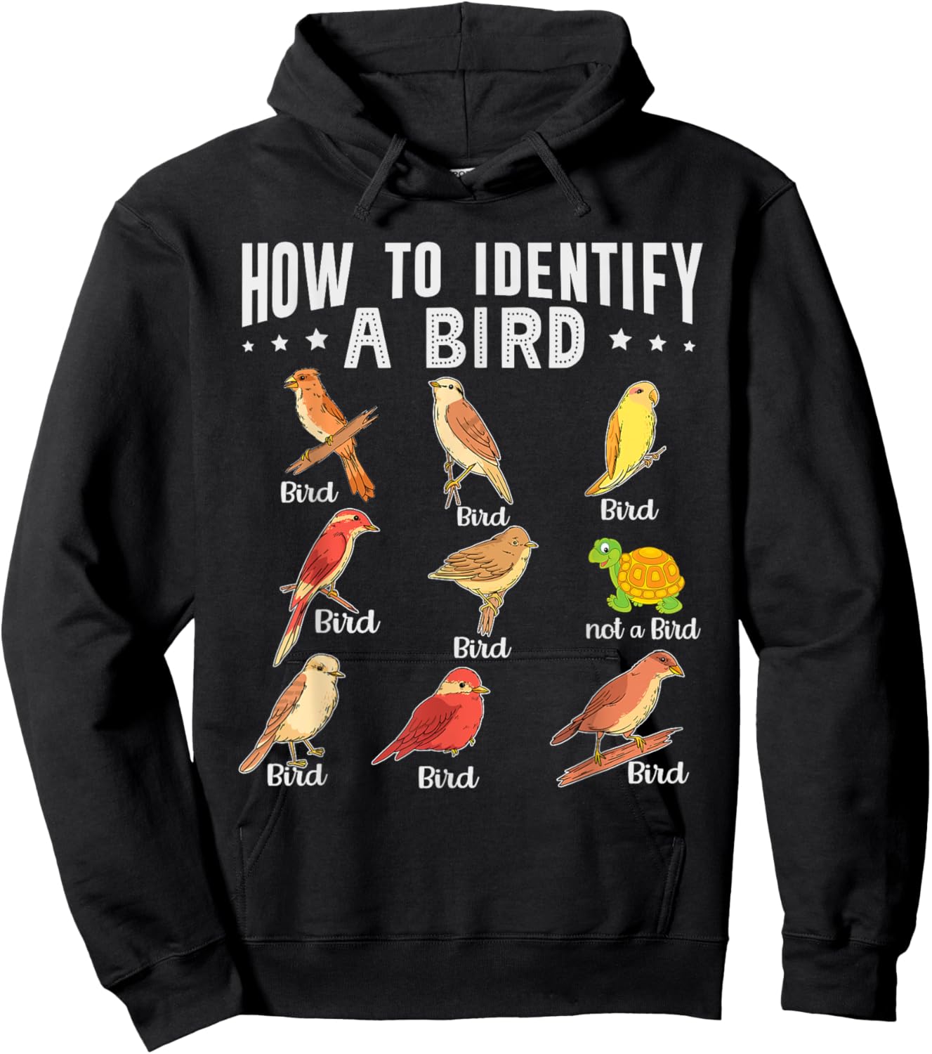 How To Identify A Bird | Bird Watcher | Bird Lover Hoodie - Hoodie | Black