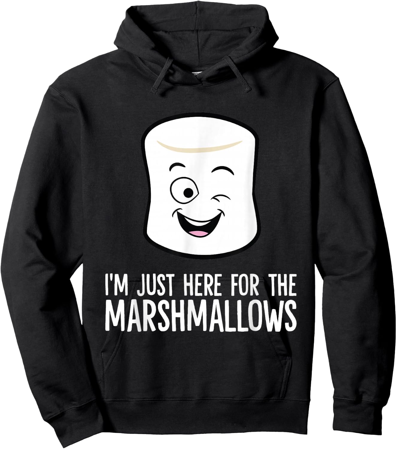 I'm Just Here For The Marshmallows Hoodie - Hoodie | Black
