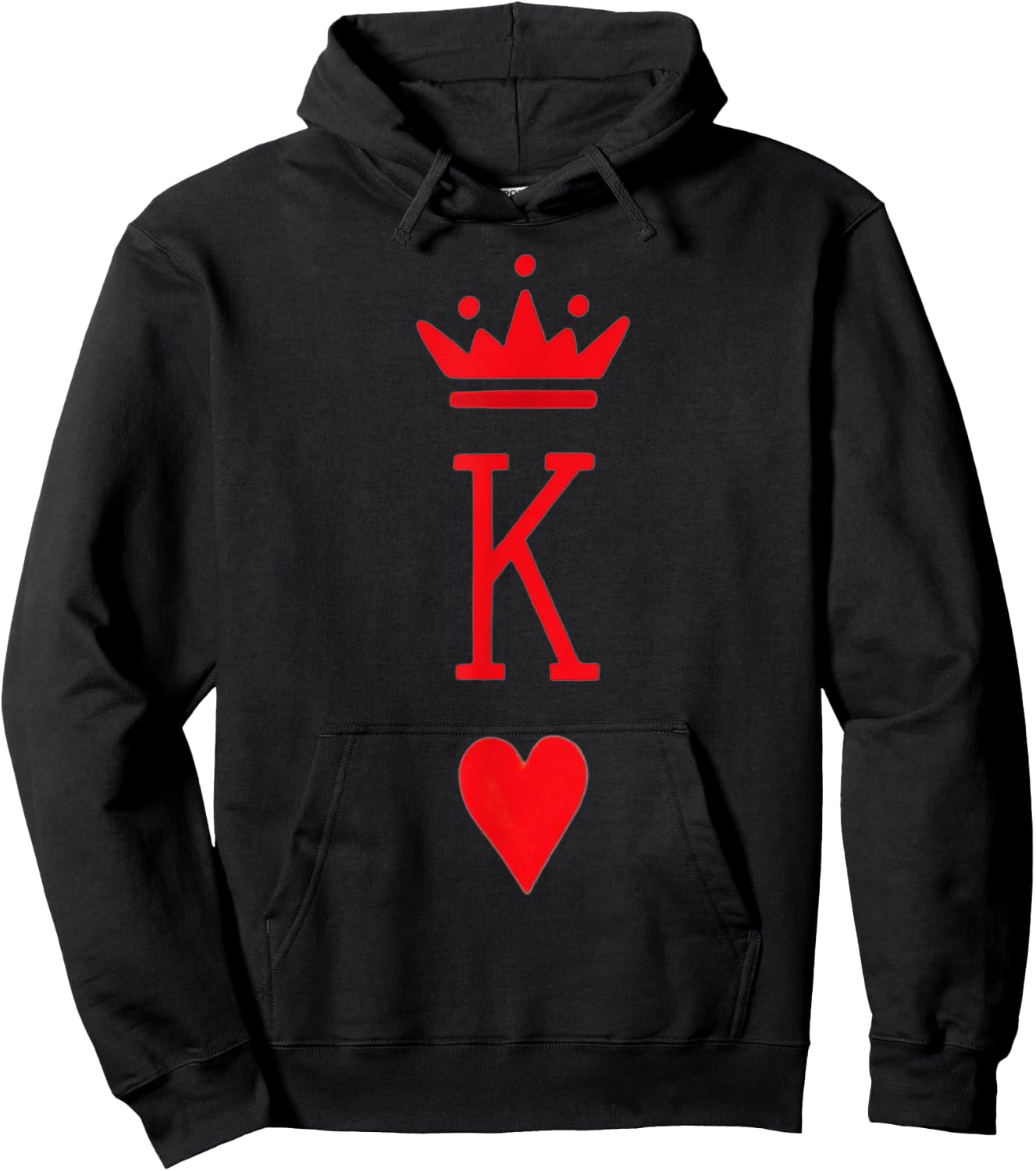 King of Hearts Playing Cards Gear For Boys & Men Hoodie - Hoodie | Black