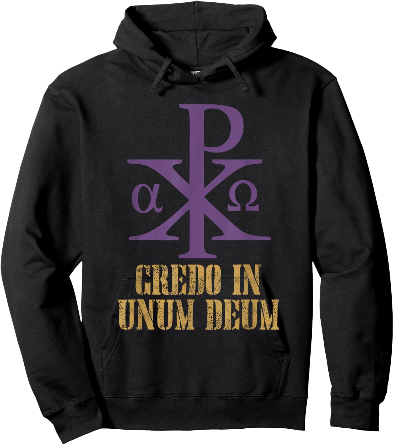Chi Rho Christogram Catholic Hoodie - Hoodie | Black