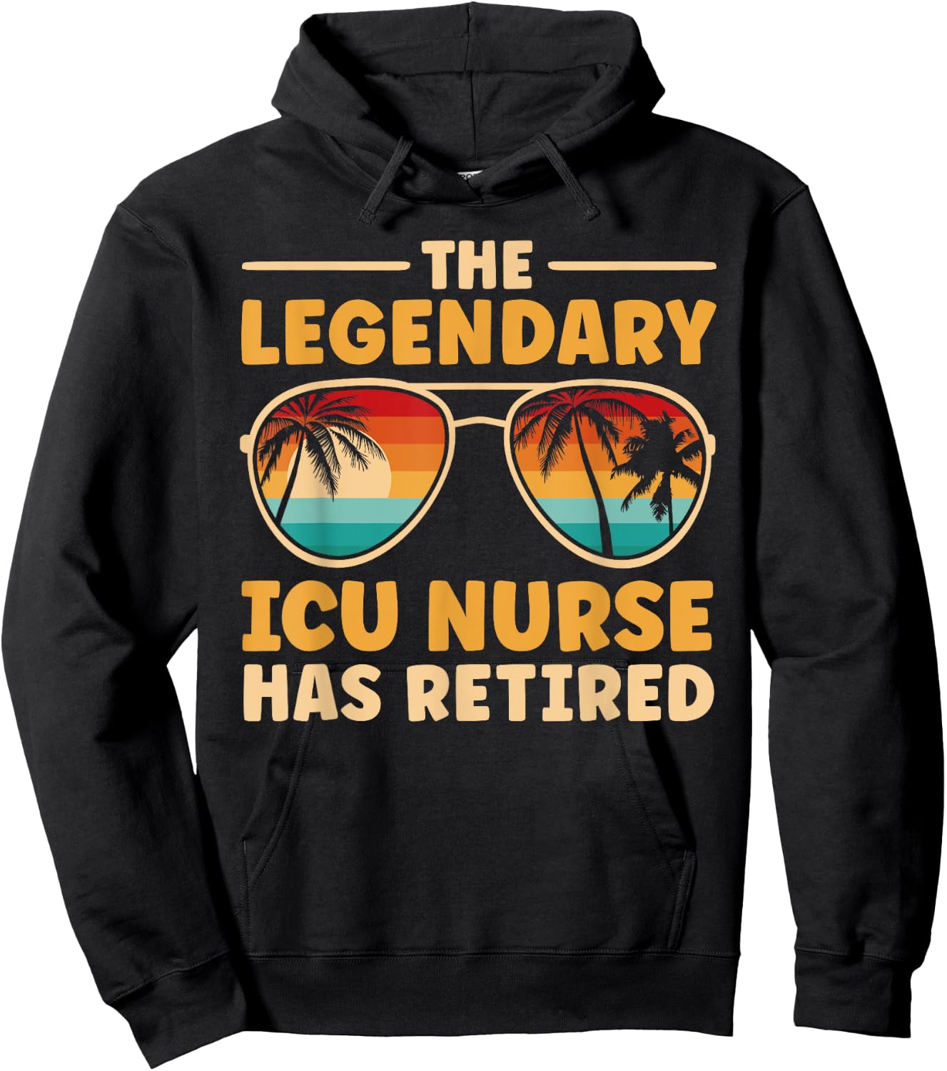 Retired ICU Nurse Retirement Hoodie - Hoodie | Black