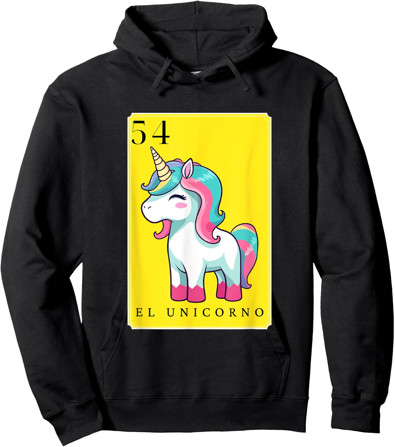 El Unicorno Funny Spanish-Mexican Bingo Cards The Unicorn Hoodie - Hoodie | Black