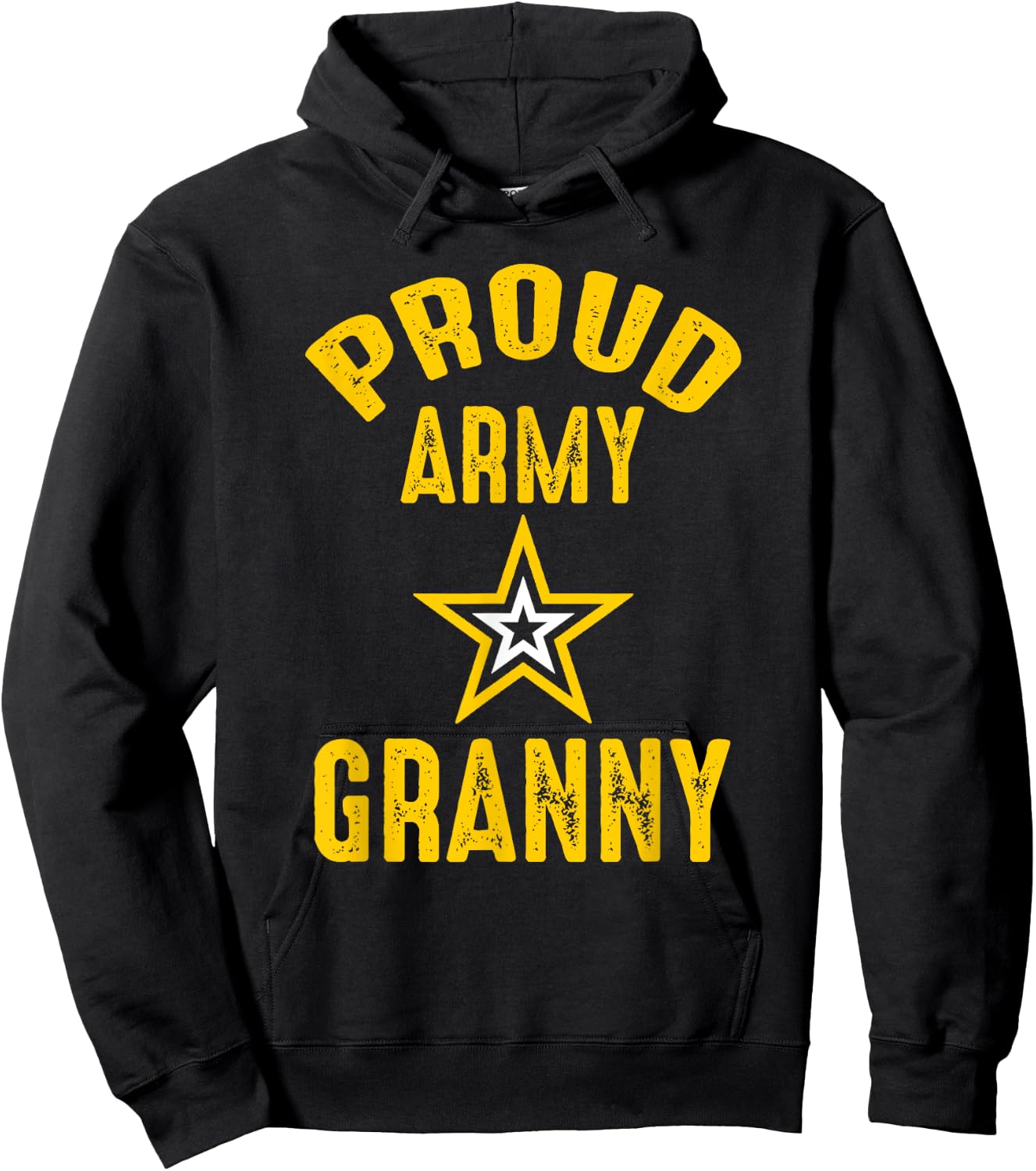 Vintage Proud Army GRANNY Veterans Family Reunion Match Hoodie - Hoodie | Black