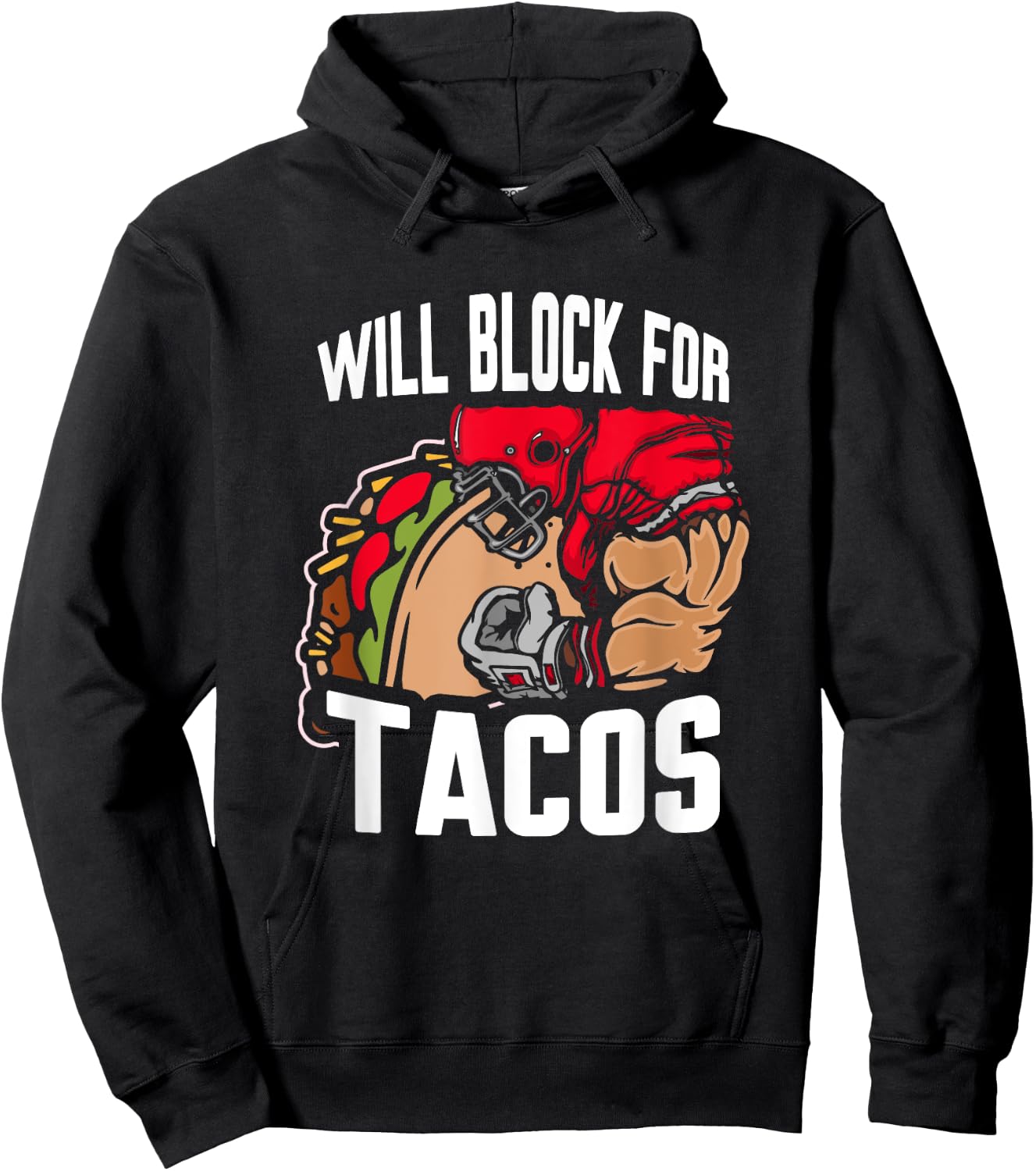 Will block for Tacos Hoodie - Hoodie | Black