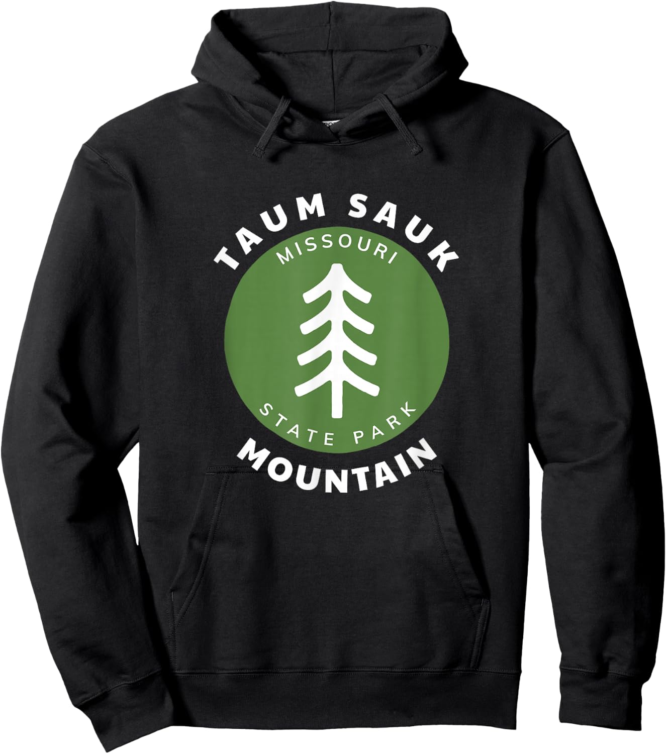 Taum Sauk Mountain State Park Missouri MO Forest Tree Badge Hoodie - Hoodie | Black