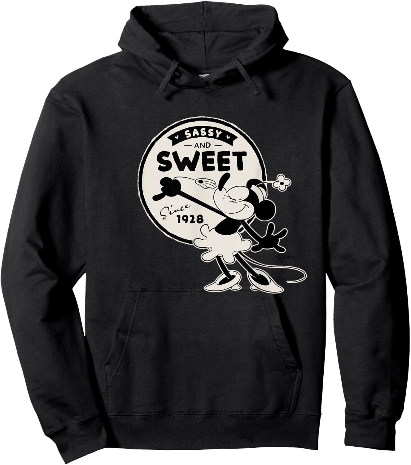 Disney 100 Minnie Mouse Sassy and Sweet Since 1928 D100 Hoodie - Hoodie | Black