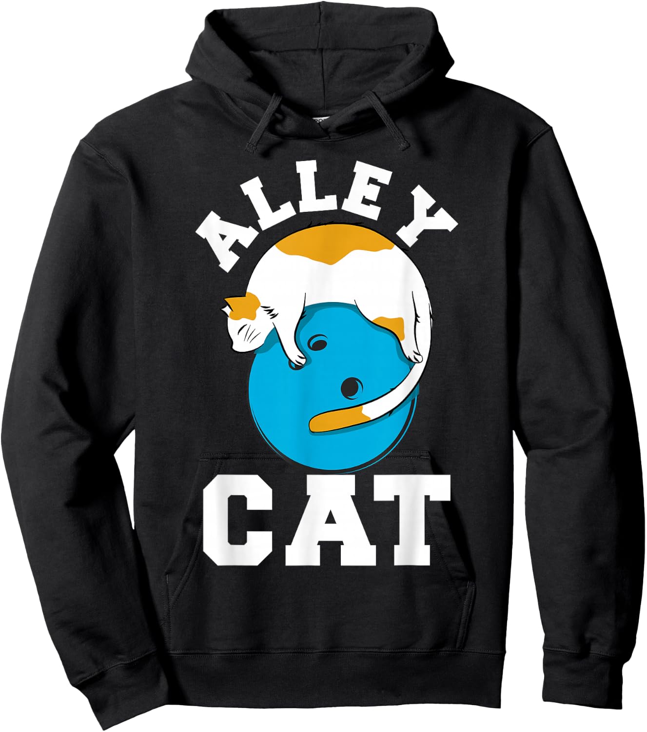 Funny Bowling Cat Pun Alley Cat Hoodie - Hoodie | Black