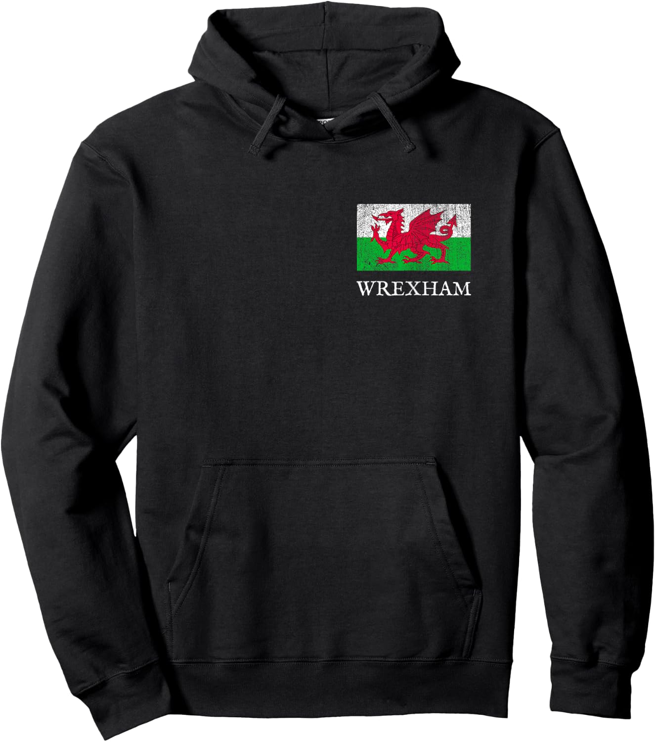 Wrexham Football Wales Welsh Soccer Jersey Retro Vintage Hoodie - Hoodie | Black