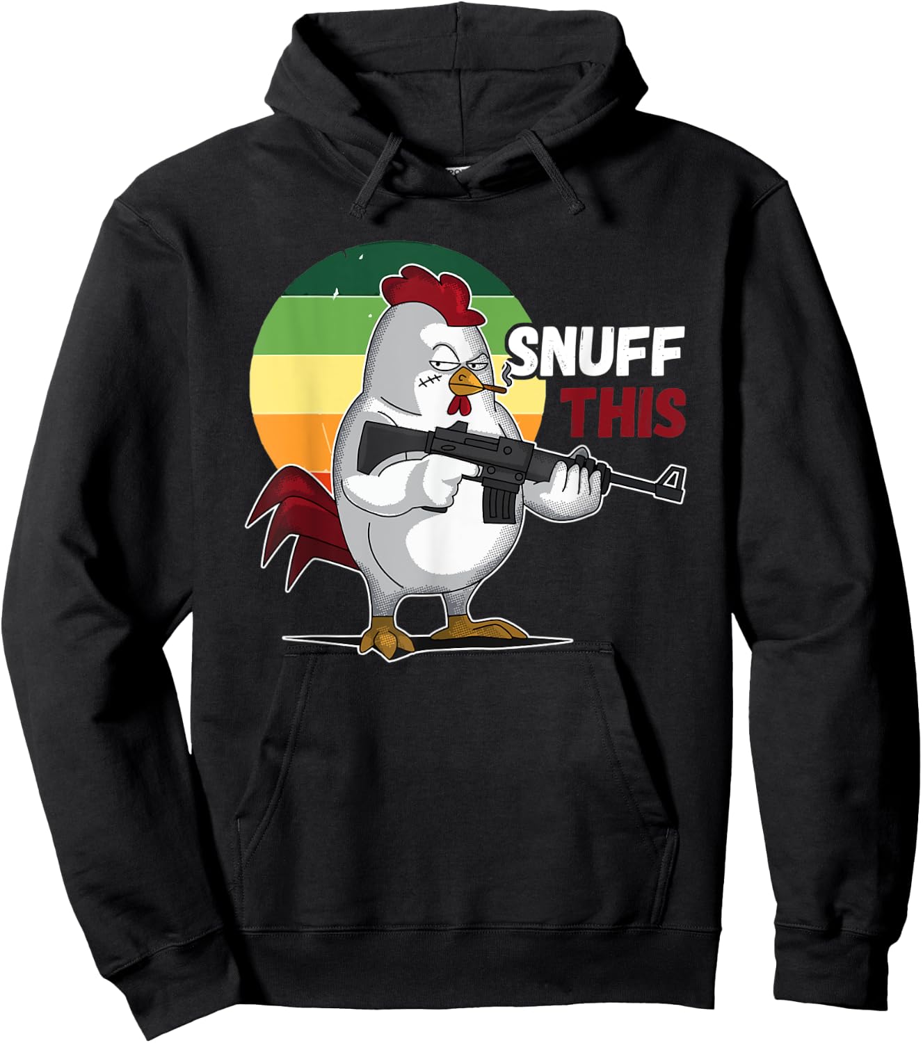 The Rooster Snuff This Funny Animal Saying Hoodie - Hoodie | Black