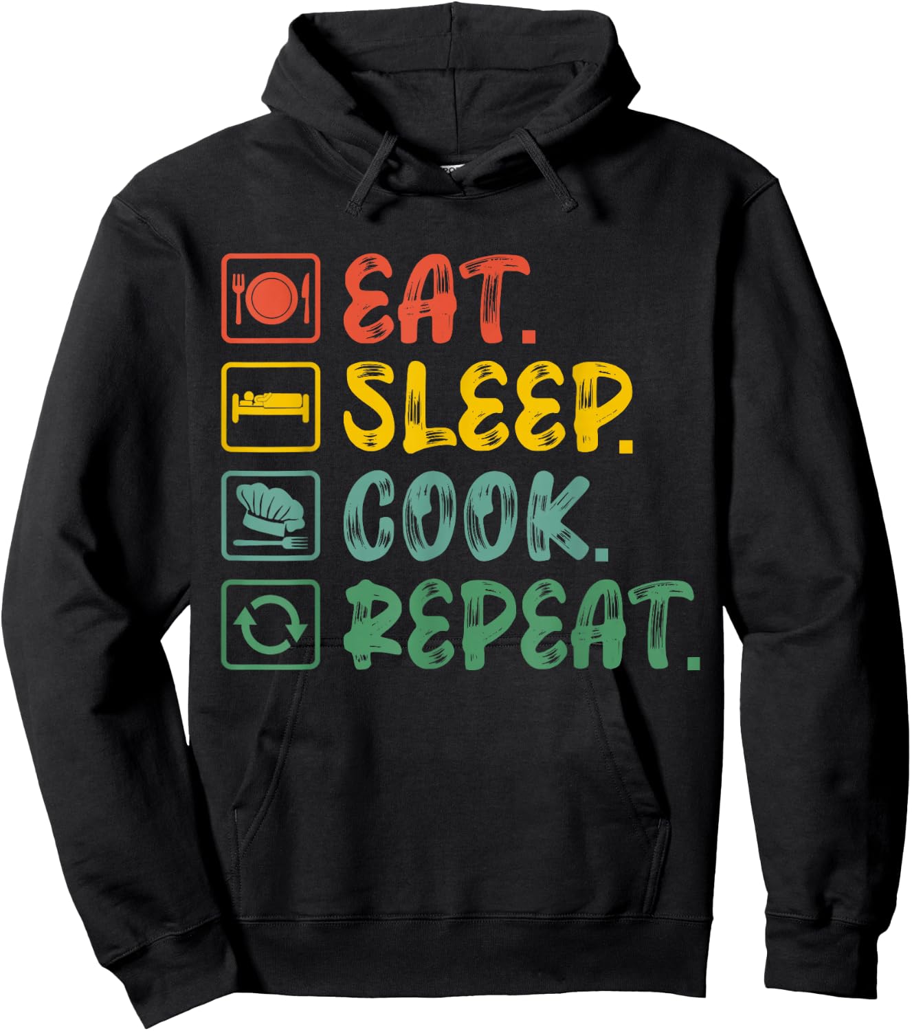 Eat Sleep Cook Repeat - Cook Hoodie - Hoodie | Black