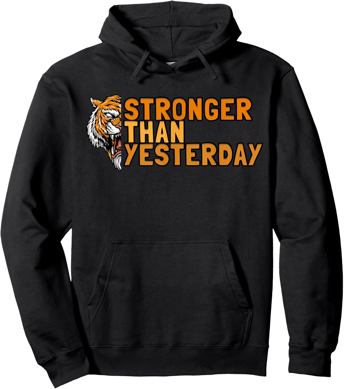 Stronger Than Yesterdays Wild Bengal Tiger Hoodie - Hoodie | Black