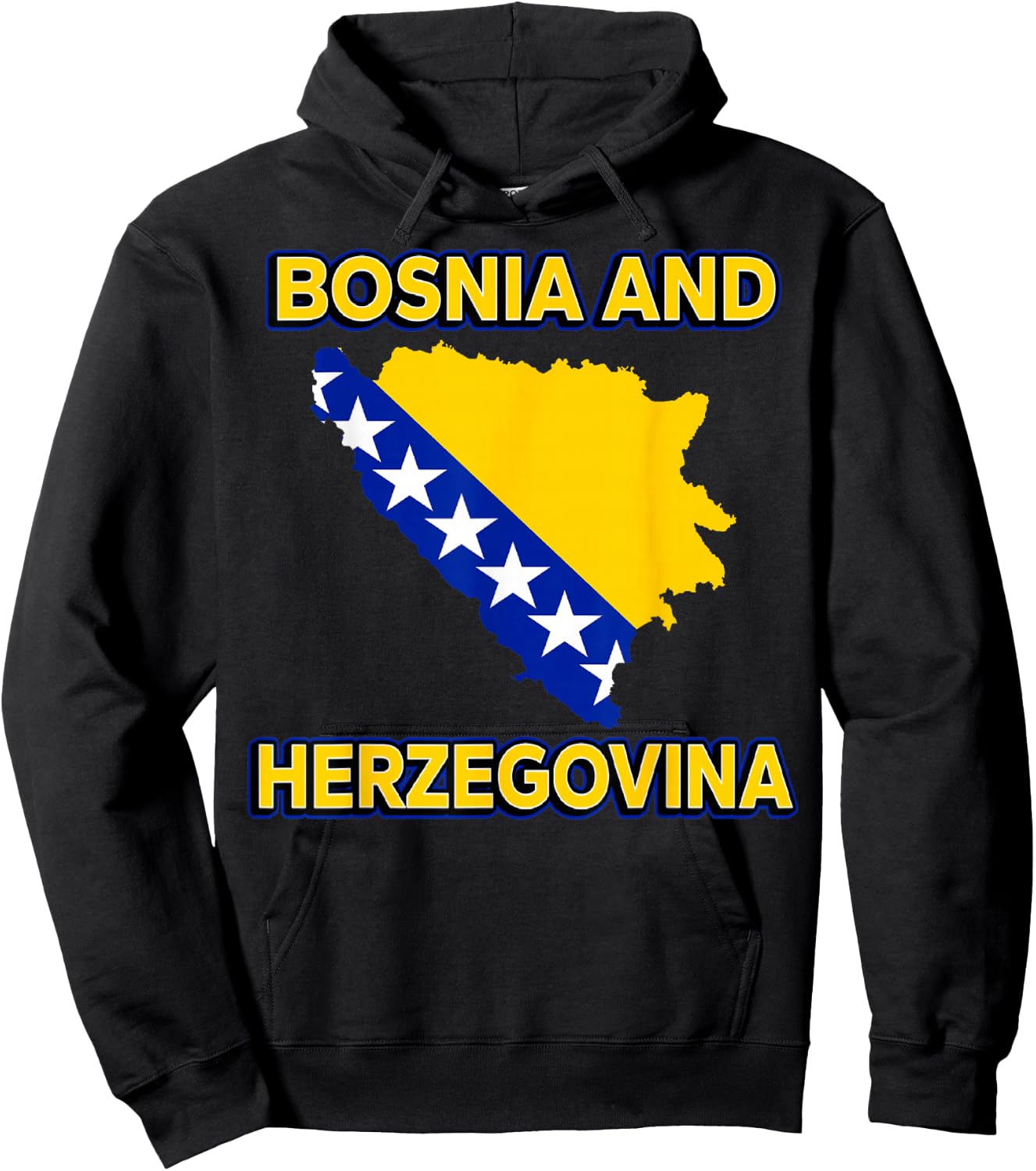 Bosnian And Herzegovina Flag Men Women Kids Bosniak Hoodie - Hoodie | Black