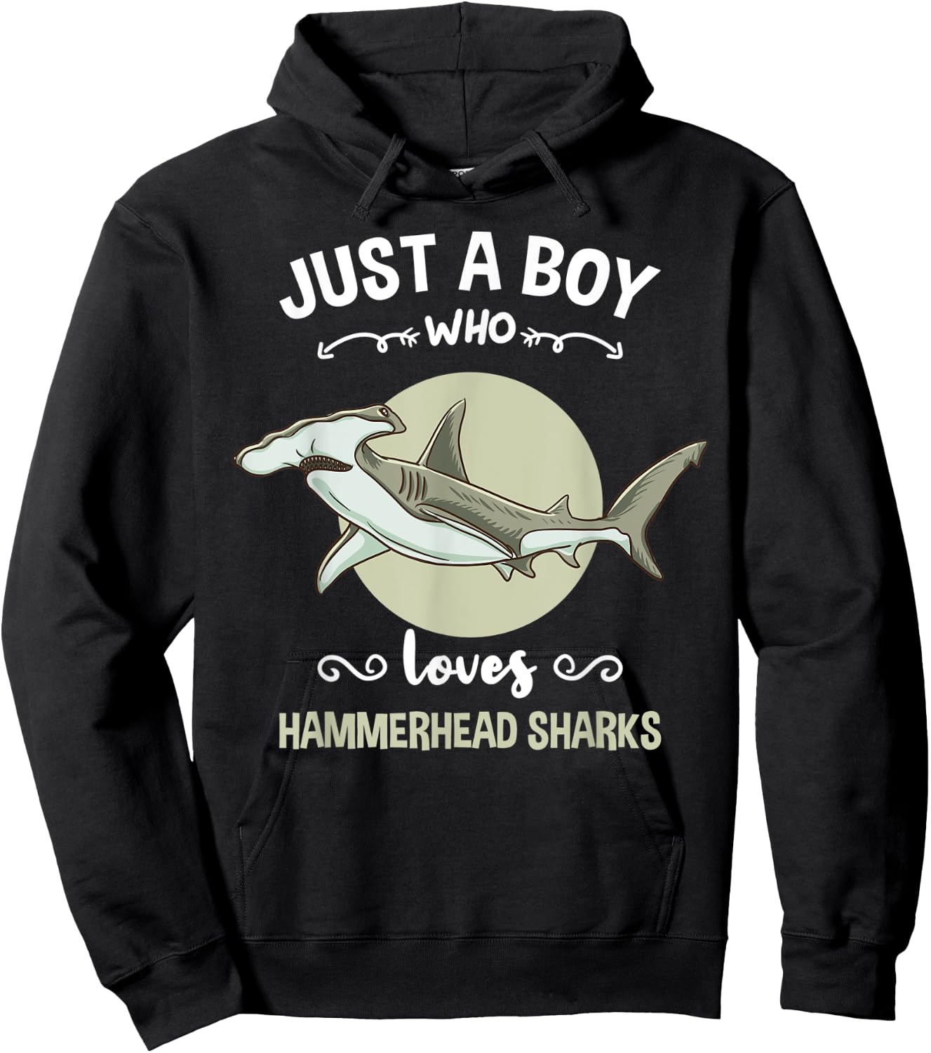 Just A Boy Who Loves Hammerhead Sharks Hoodie - Hoodie | Black