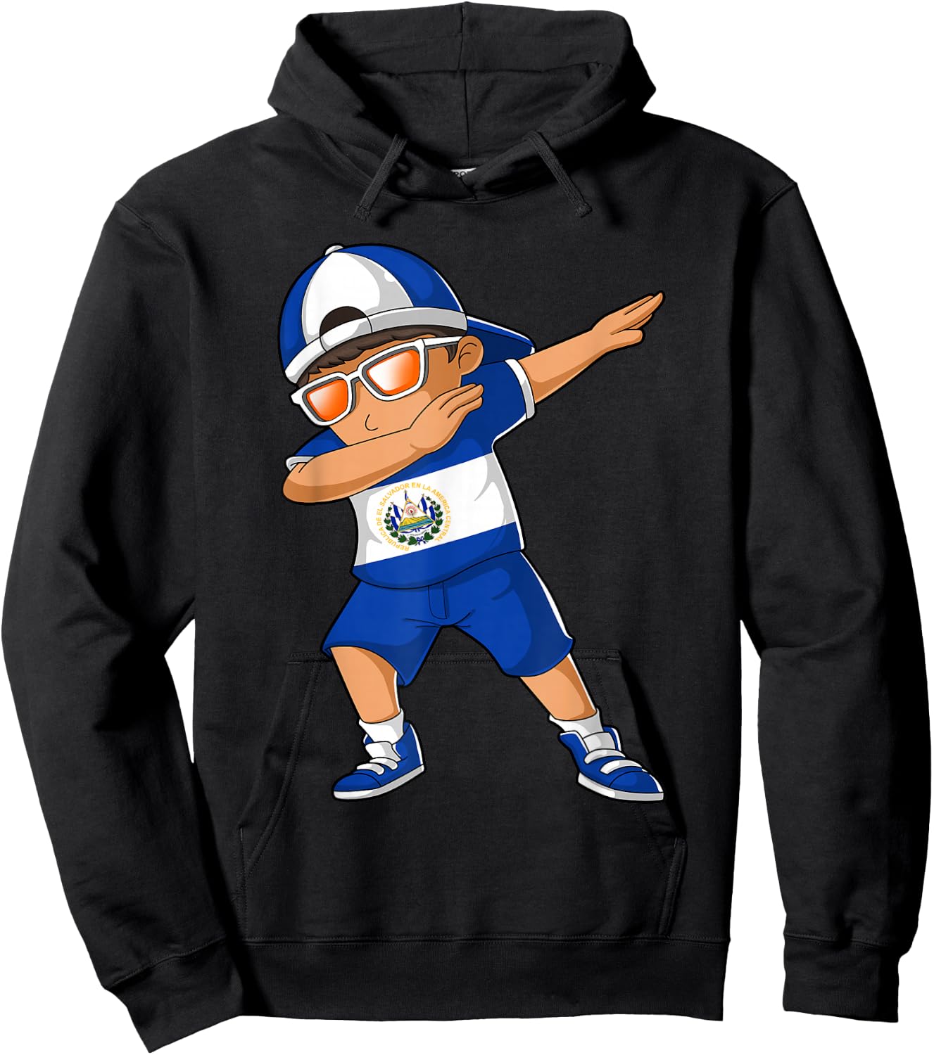 Salvadoran Boy El Salvador Kid Patriotism Roots Heritage Hoodie - Hoodie | Black