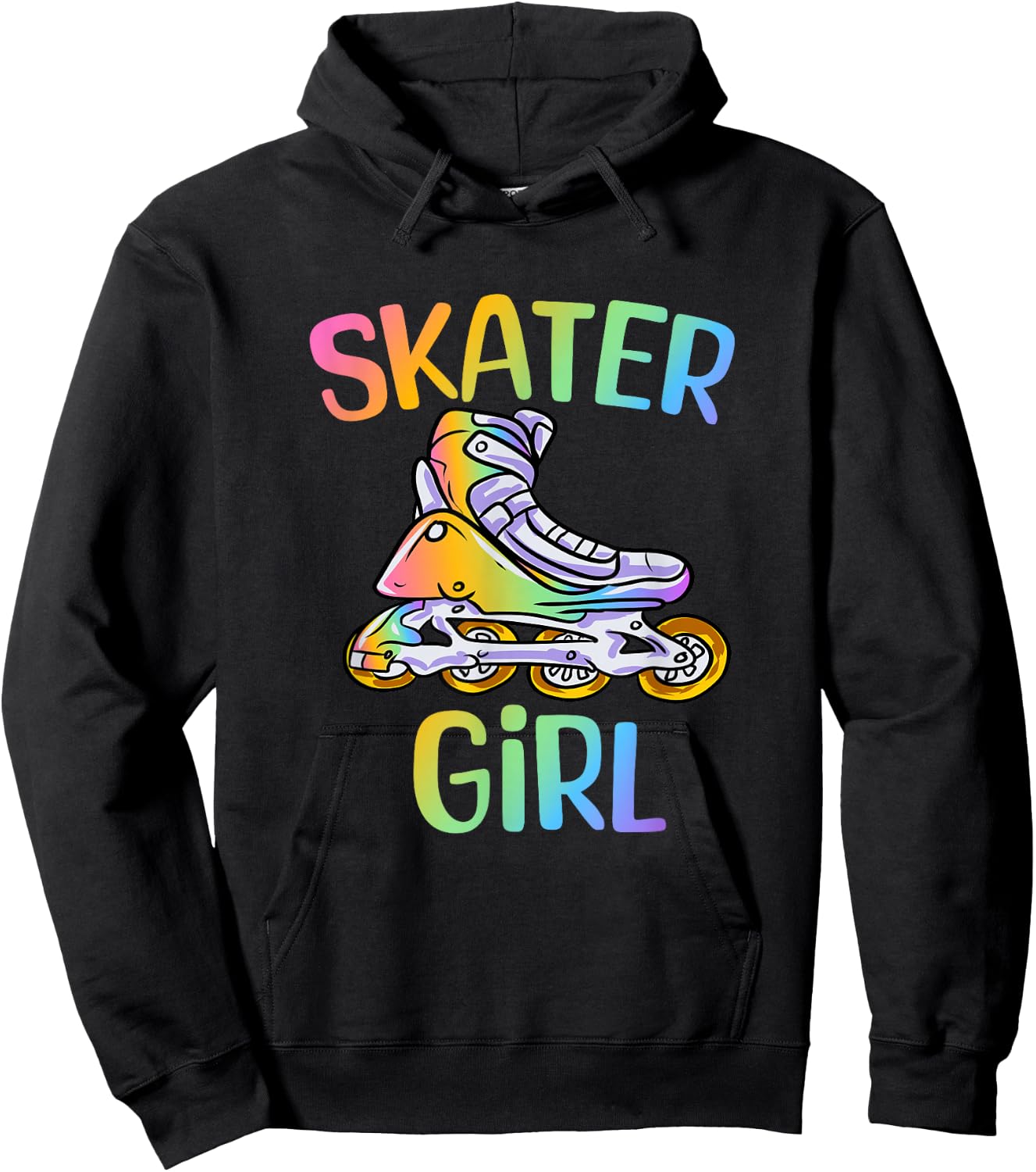 Skater Girl Rollerblading Girl Hoodie - Hoodie | Black