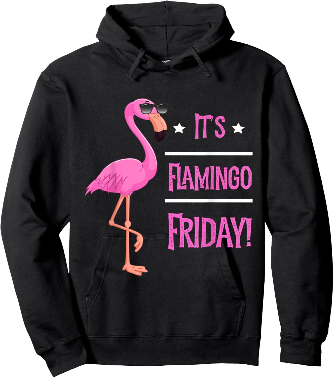 Flamingo It’s Flamingo Friday Birds Wearing Glasses Hoodie - Hoodie | Black
