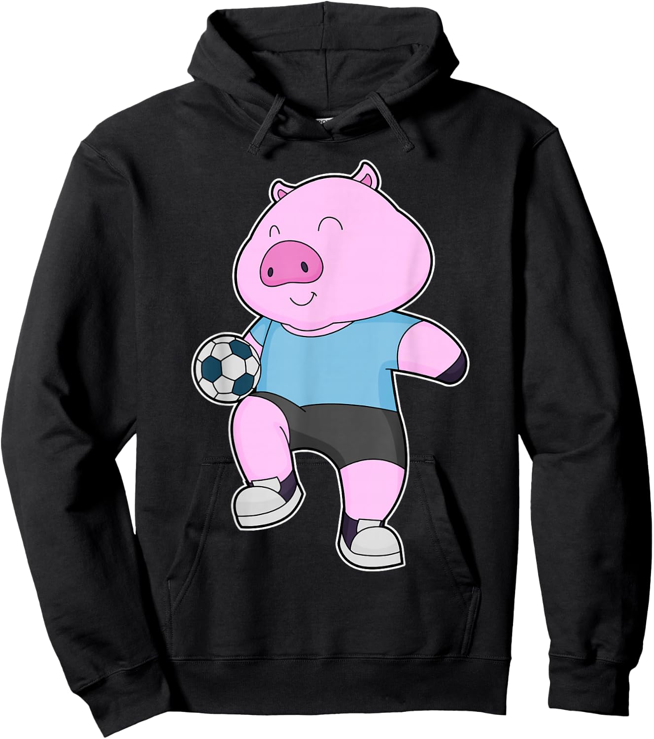Pig Soccer player Soccer Sports Hoodie - Hoodie | Black