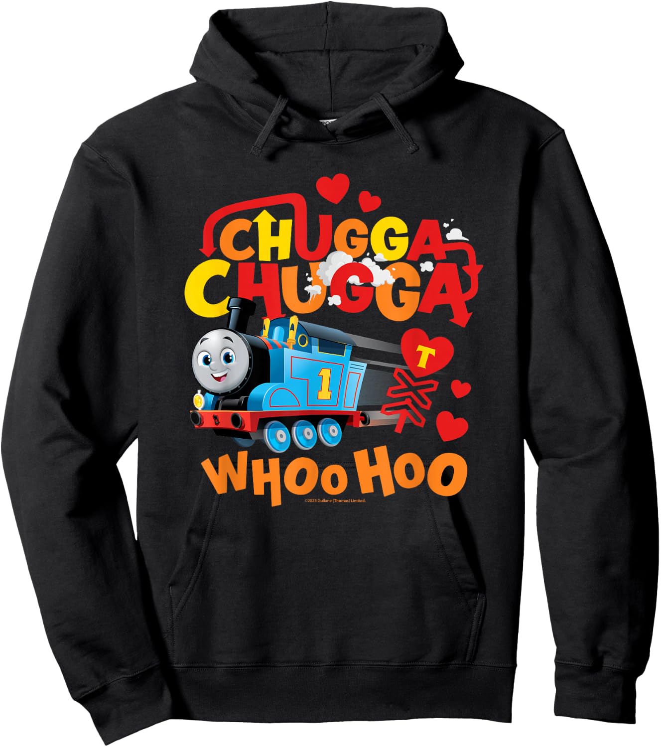 Thomas & Friends Chugga Chugga Thomas & Hearts Hoodie - Hoodie | Black