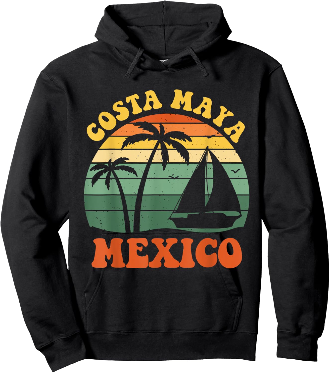 Costa Maya Mexico Sunset Matching Family Vacation Hoodie - Hoodie | Black
