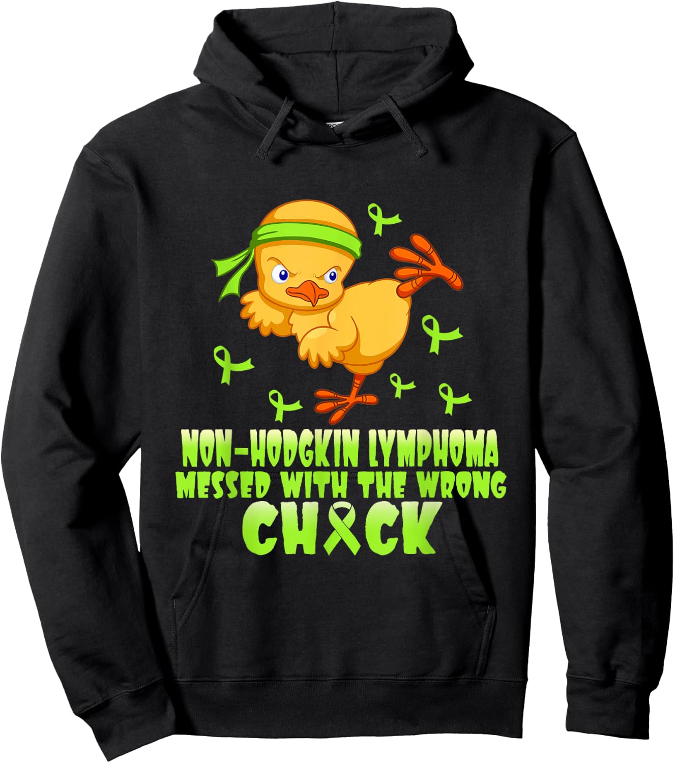 Non-Hodgkin Lymphoma Messed With The Wrong Chick Hoodie - Hoodie | Black