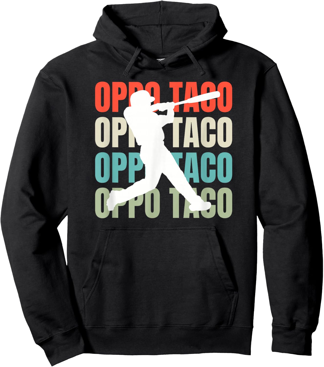 Baseball Oppo Taco Hits Hoodie - Hoodie | Black
