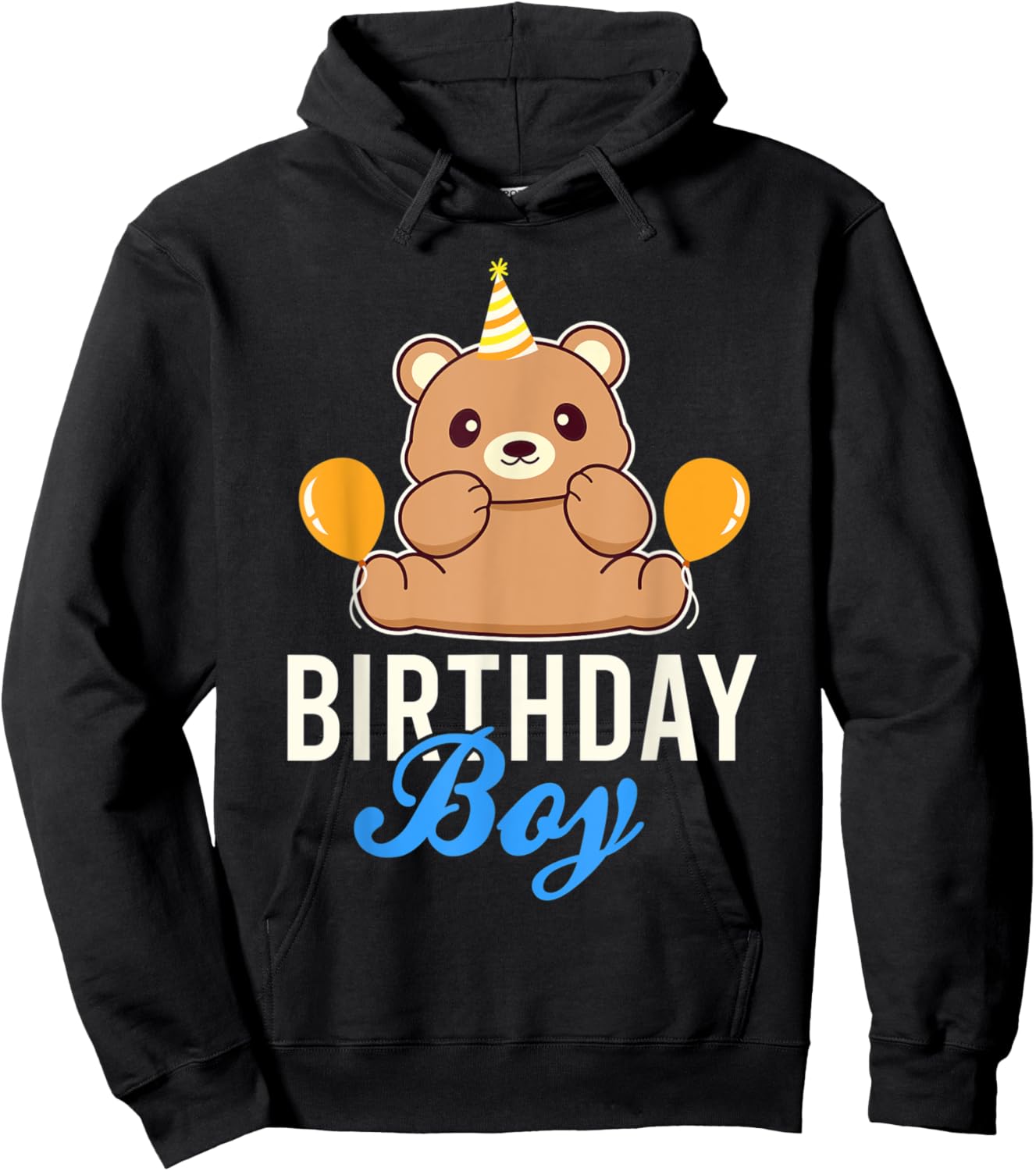 Cute Bear Birthday Boy Hoodie - Hoodie | Black