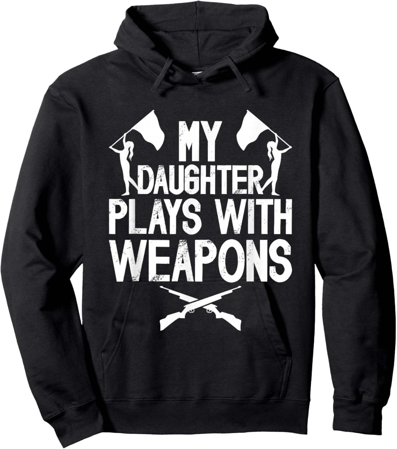 Funny Color Guard Dad Of A Color Guard Member Dad Guard Dad Hoodie - Hoodie | Black