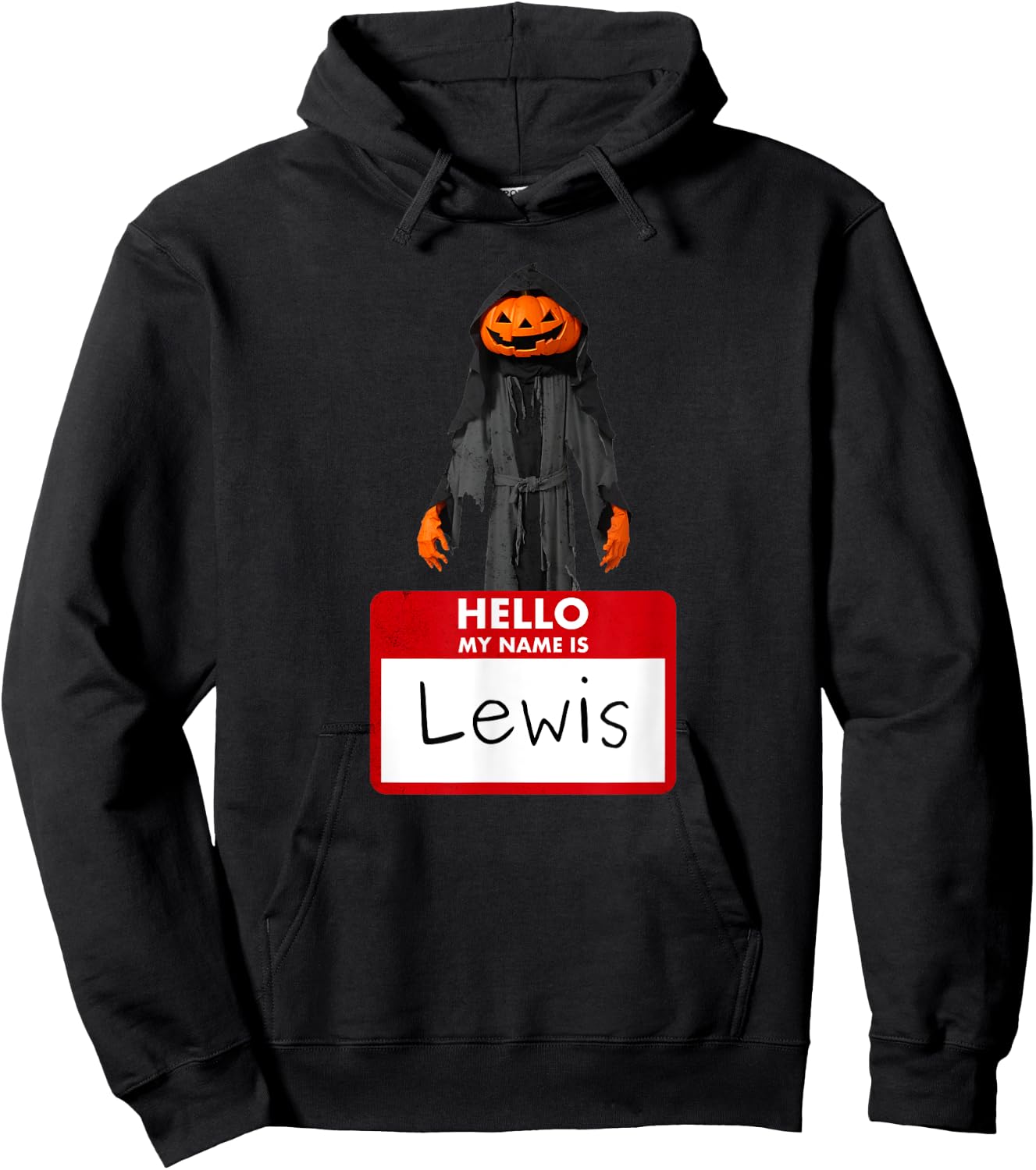 I am not a jack o lantern my name is Lewis Halloween funny Hoodie - Hoodie | Black