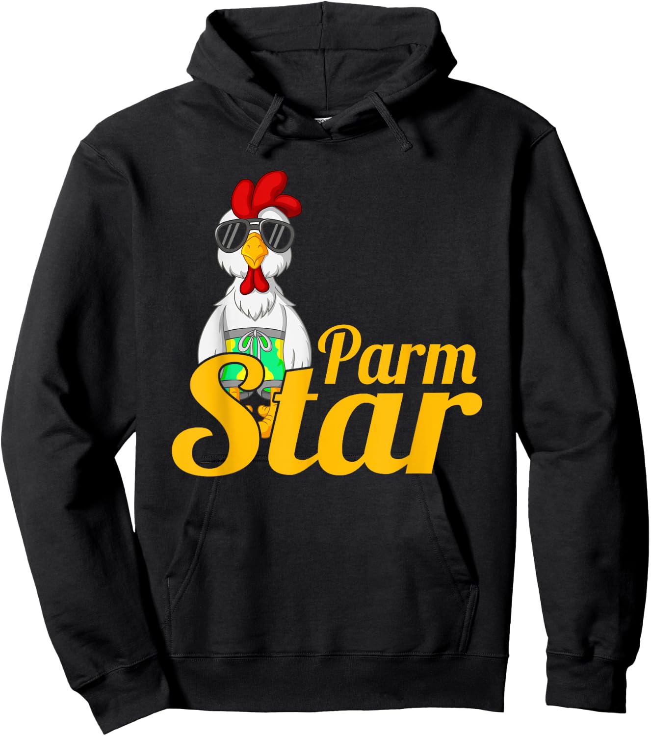 Parmstar funny chicken parm Parmigiana Hoodie - Hoodie | Black