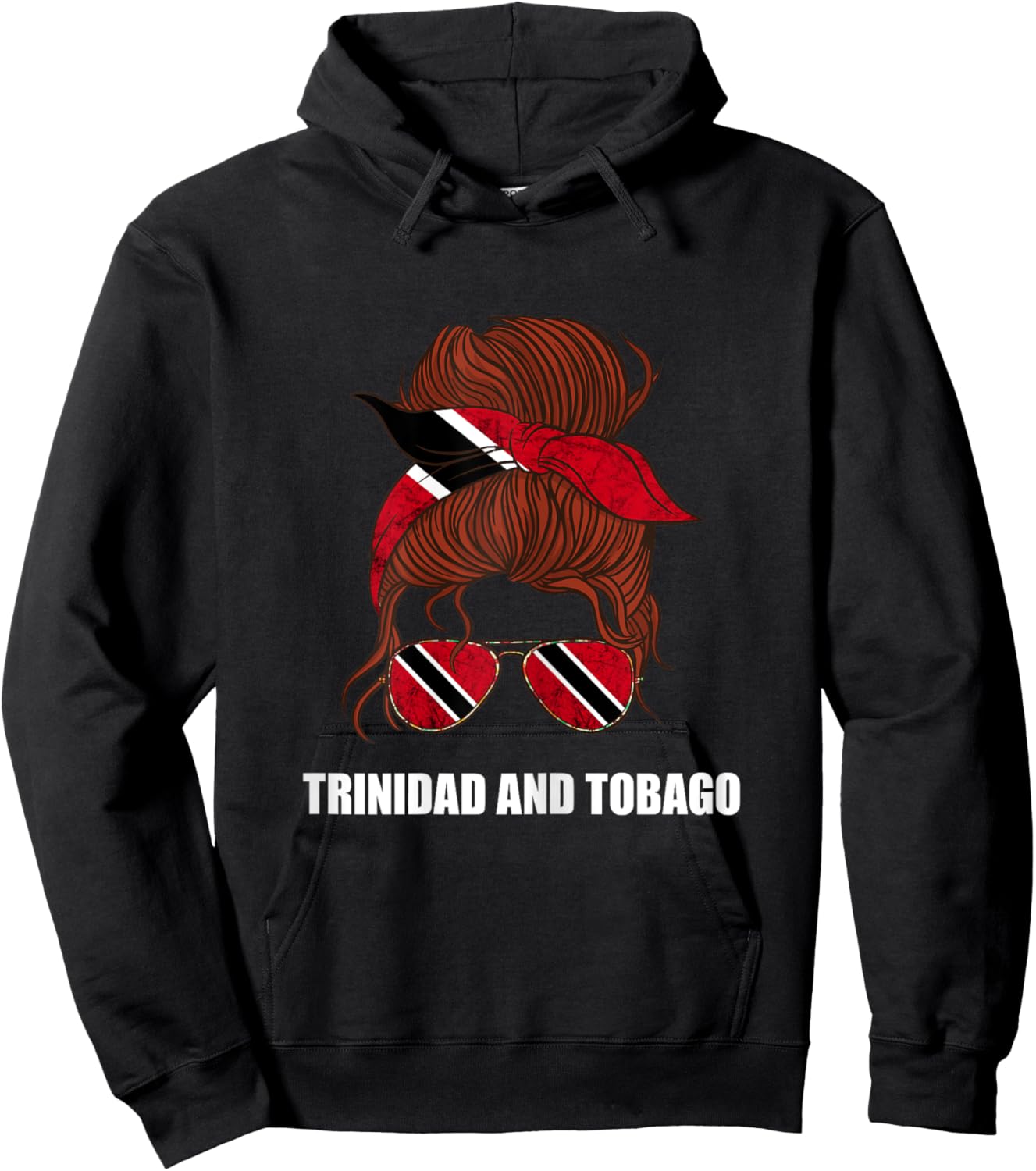 Trinidad And Tobago Tobagonian Girl Trinidadian Flag Hoodie - Hoodie | Black