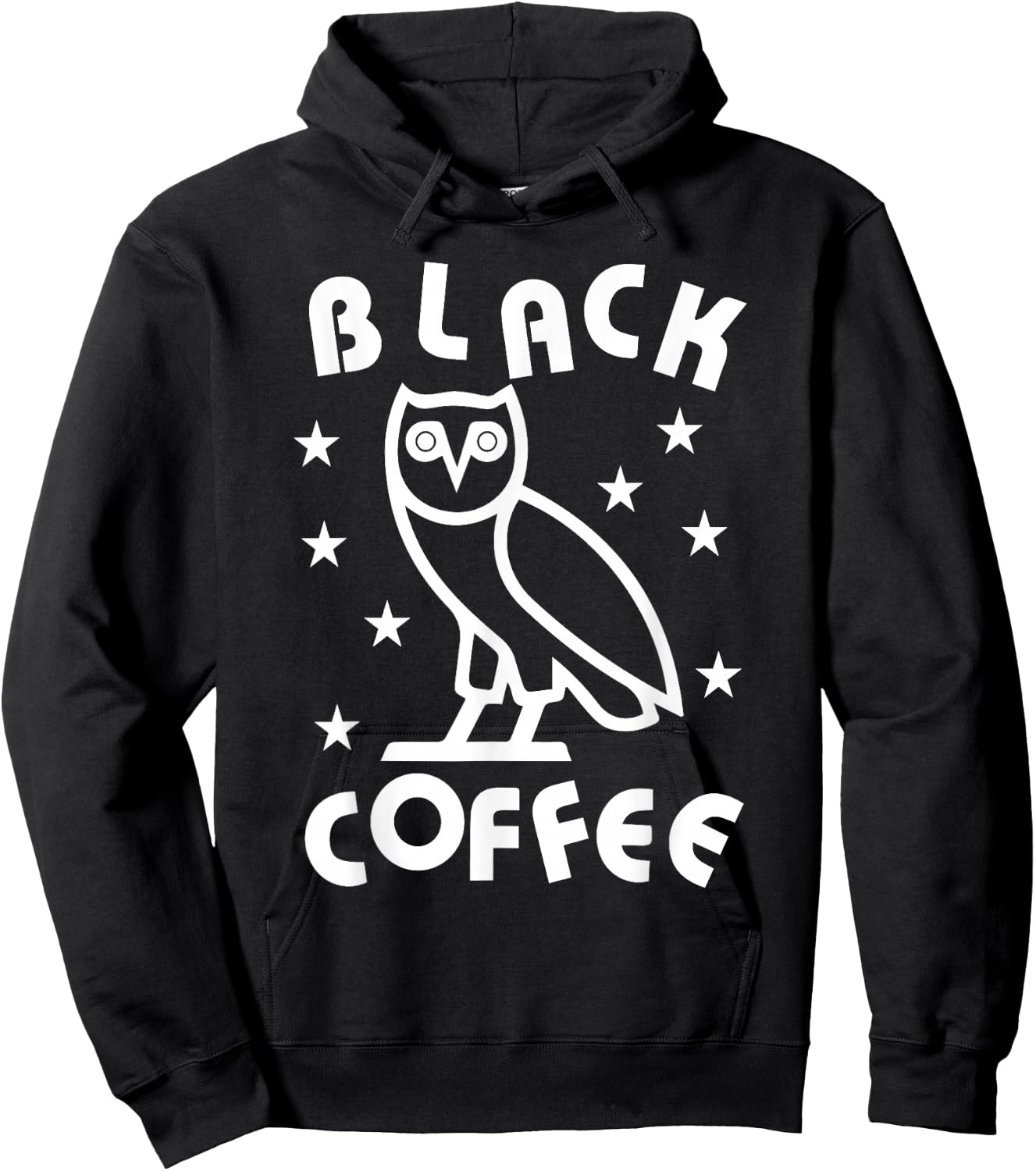 DazzleUpBoutique Black Coffee Owl City - Women's -Adults Regular Fit Cotton Blend Short Sleeve Modern Music Themed - Small Hoodie - Hoodie | Black