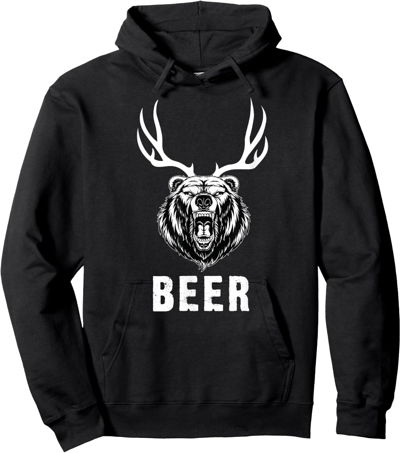 Bear Deer Funny Beer Hoodie - Hoodie | Black