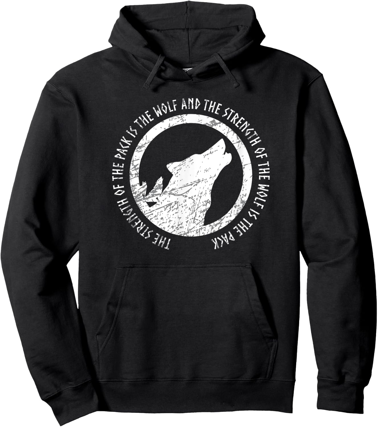 The Strength of the Pack is the Wolf Kindred Wolf Pack Squad Hoodie - Hoodie | Black