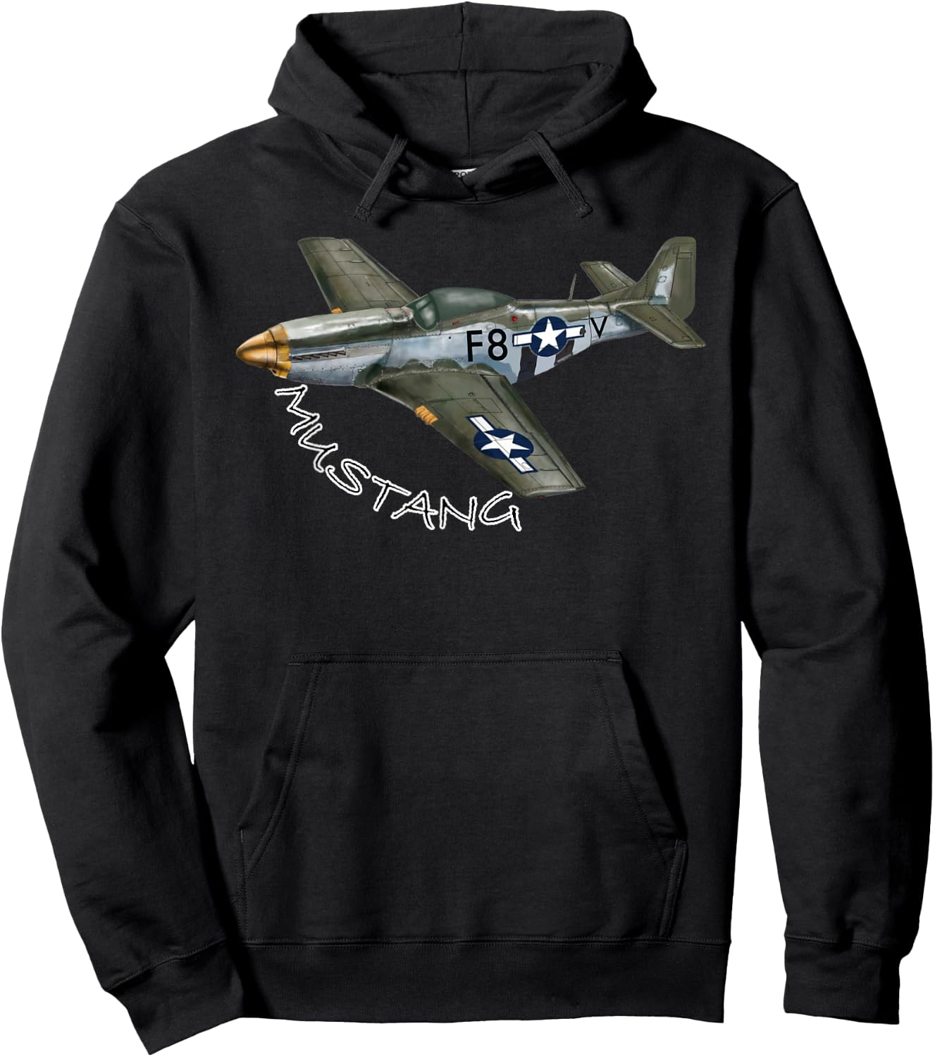 P51 Mustang WW2 Warplanes Warbirds Plane Spotter Hoodie - Hoodie | Black
