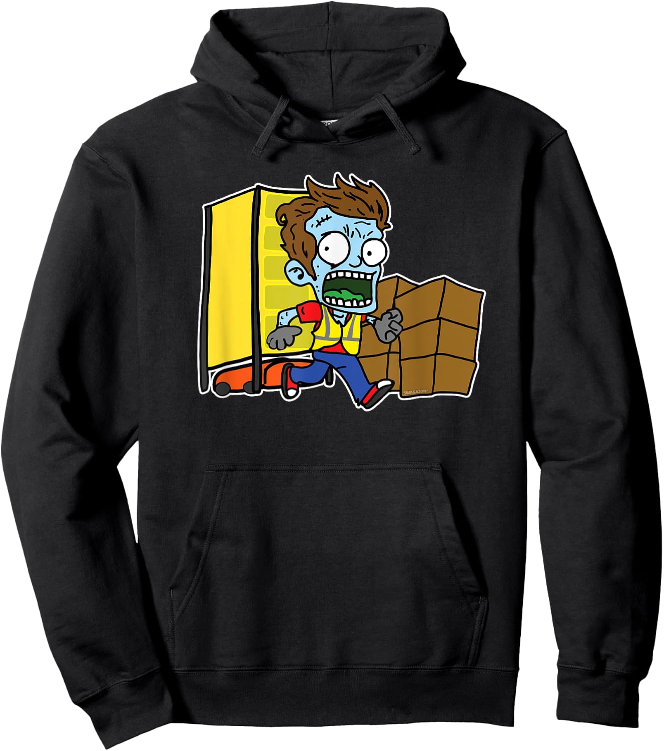 AmaZombie x Swagazon Coworker Associate Zombie Running Hoodie - Hoodie | Black
