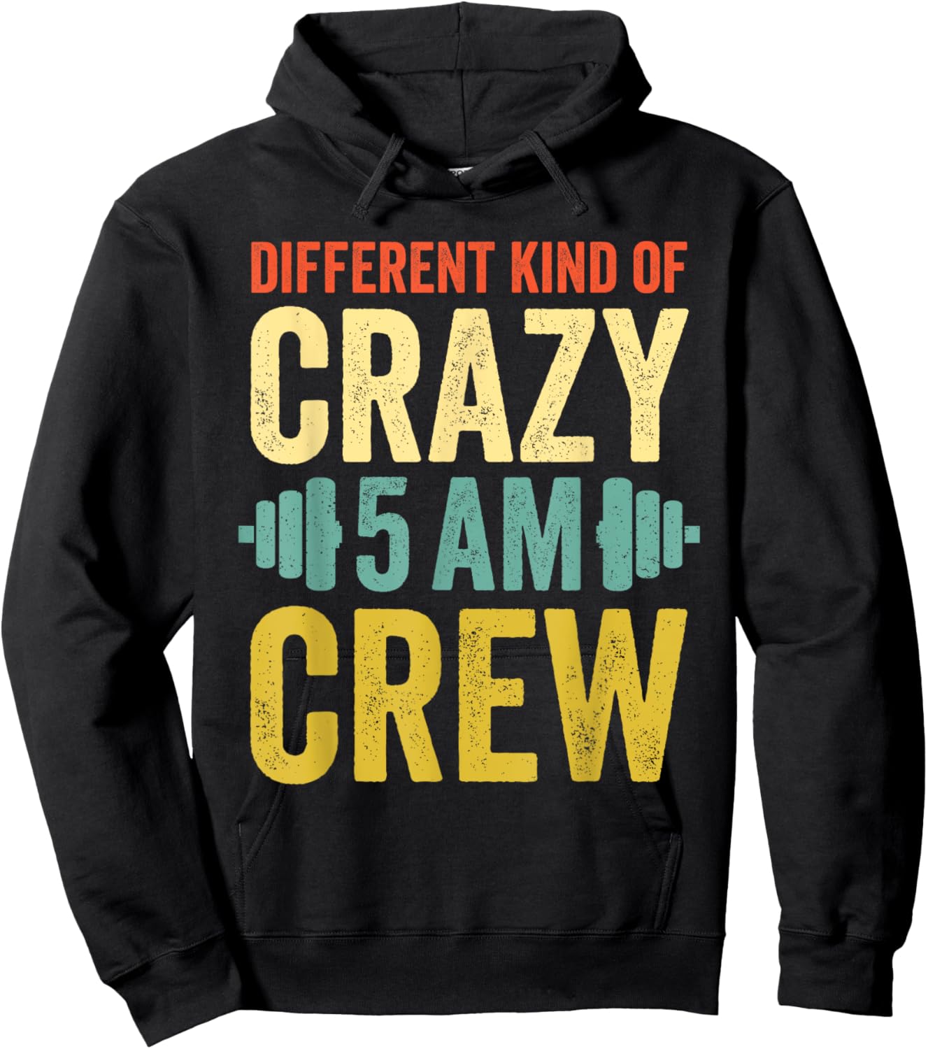 Workout Squad 5AM Crew Funny Gym Quote Vintage Retro Hoodie - Hoodie | Black
