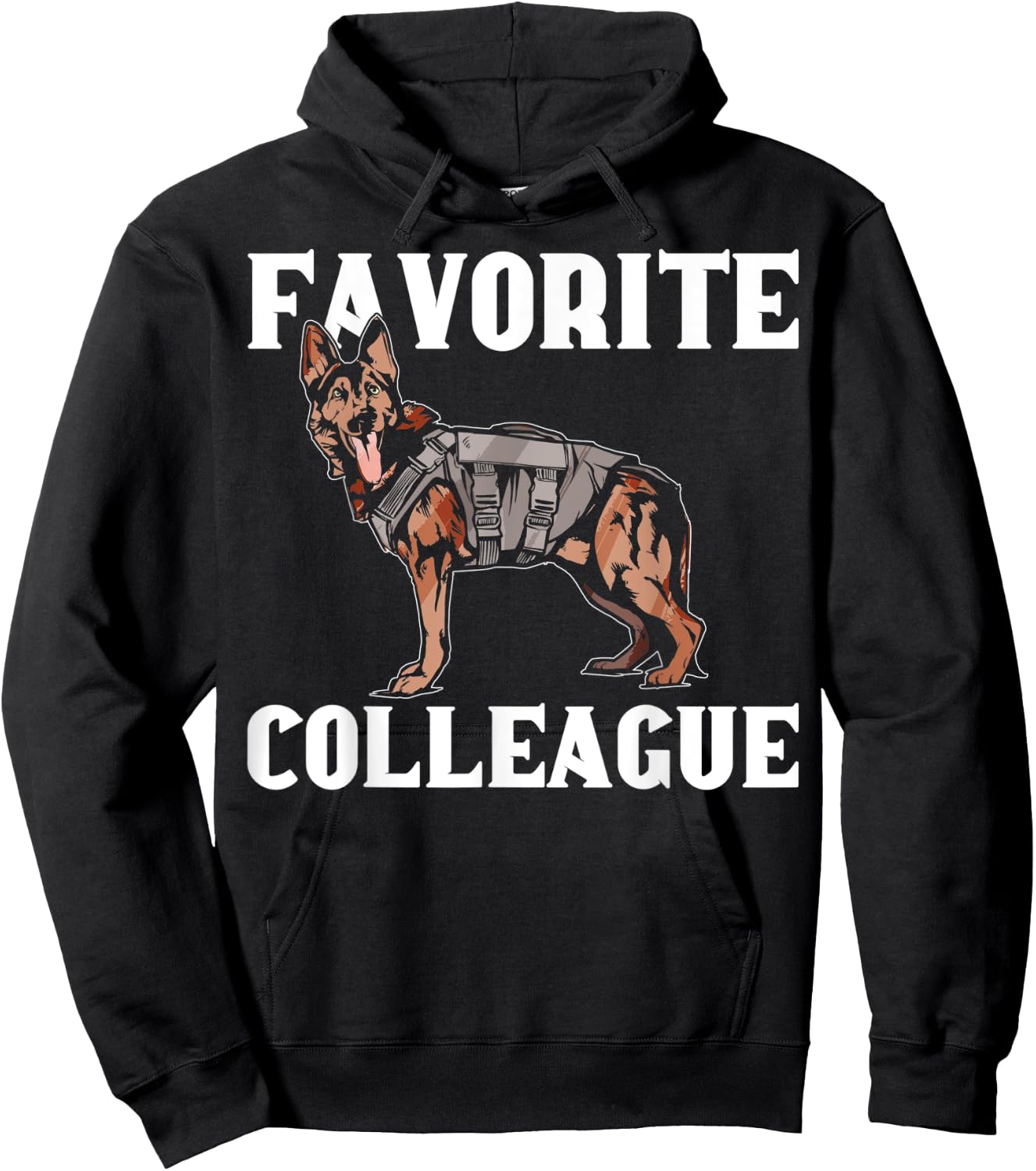 K9 Police Officer Funny Favorite Colleague K9 Police Dog Hoodie - Hoodie | Black