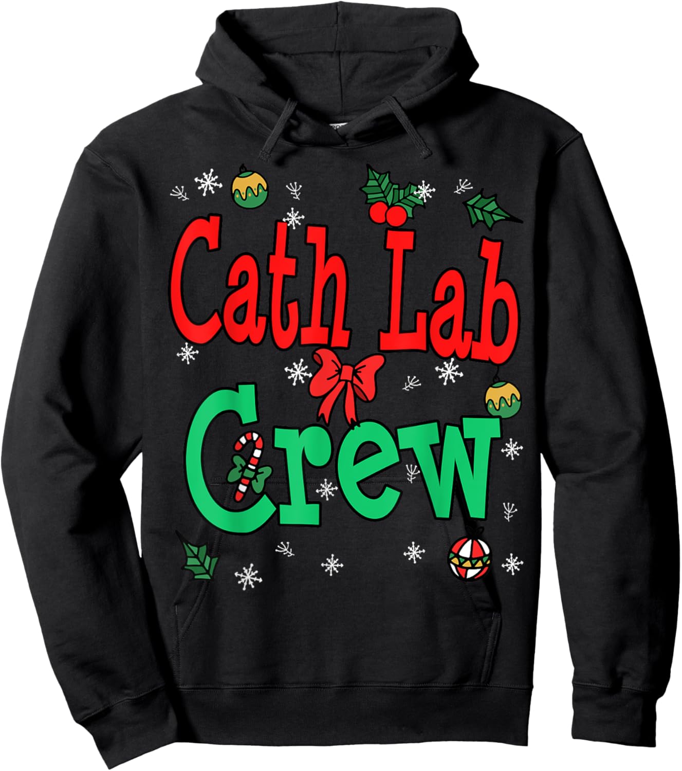 Cath Lab Tech Christmas Crew Laboratory Technician Hoodie - Hoodie | Black