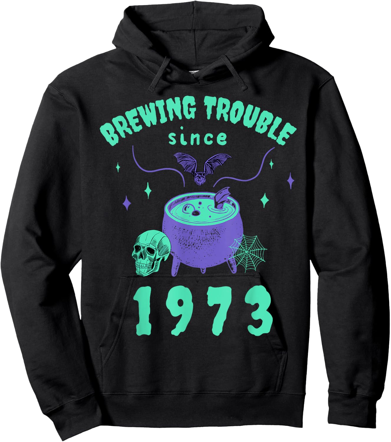 1973 funny Halloween Costume Birthday Hoodie - Hoodie | Black