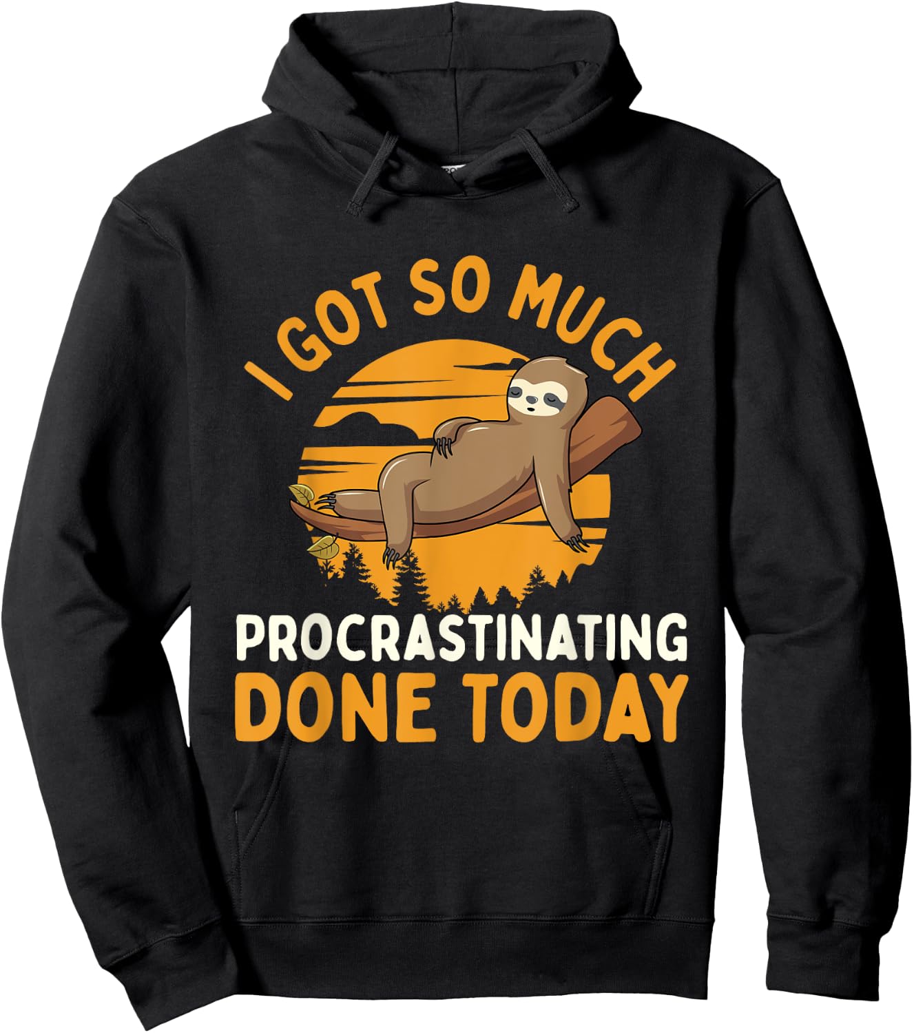 I Got So Much Procrastinating Done Today - Zoo Sloth Lover Hoodie - Hoodie | Black