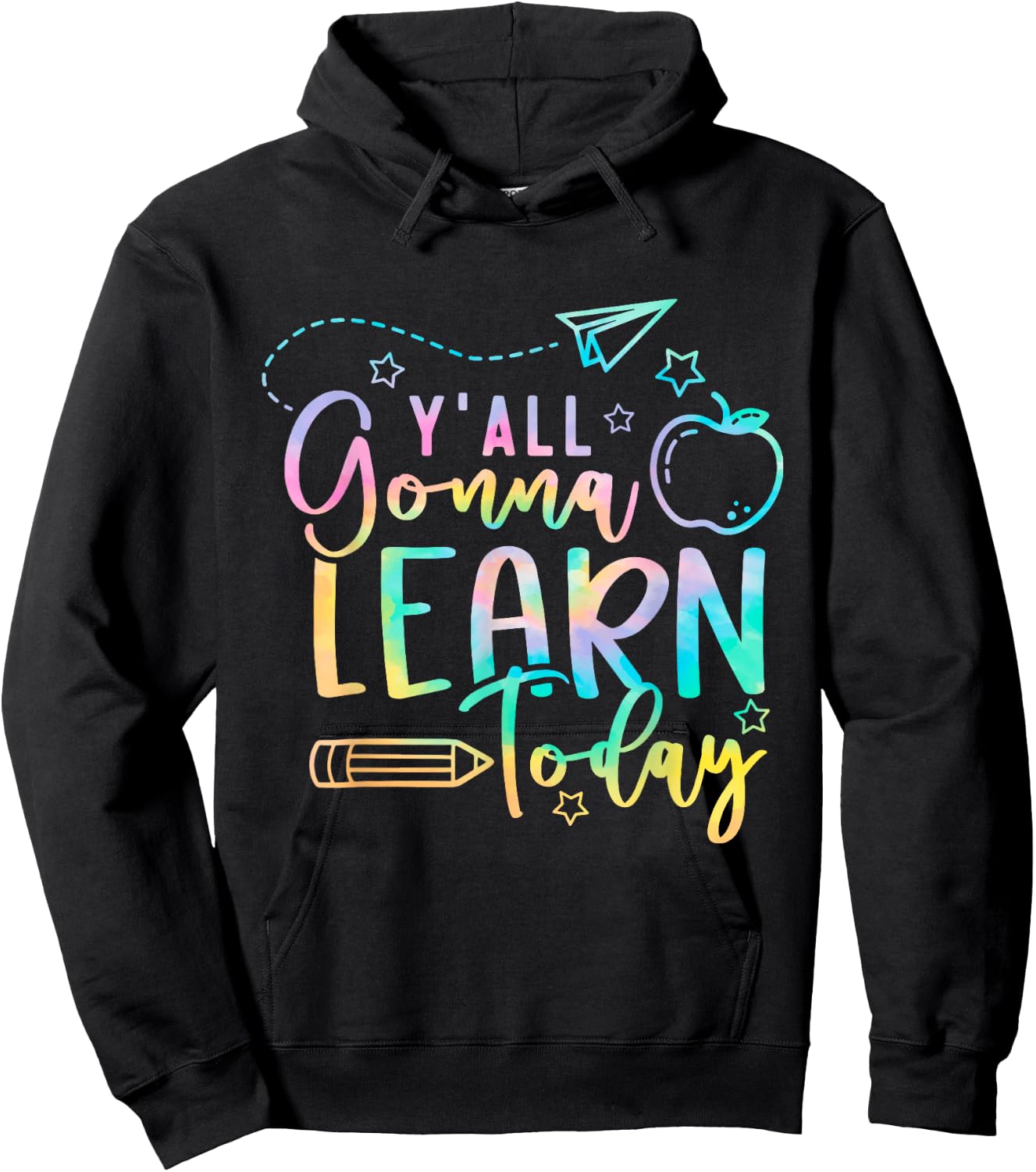 Y'all Gonna Learn Today Back to School Teacher Kids Hoodie - Hoodie | Black