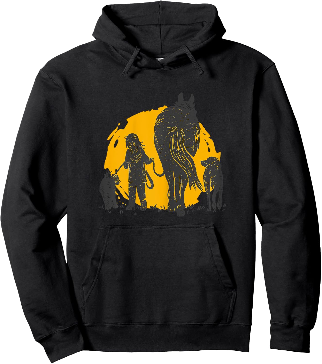 Horseback Riding Equestrian Horse Girl Hoodie - Hoodie | Black